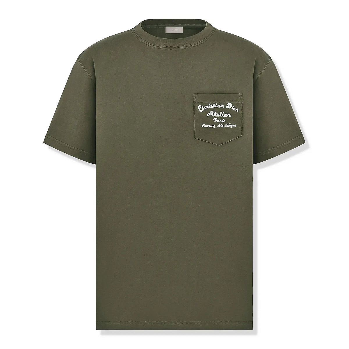 Dior 'Christian Dior Atelier' Relaxed Fit Khaki T Shirt Dior 'Christian Dior Atelier' Relaxed Fit Khaki T Shirt