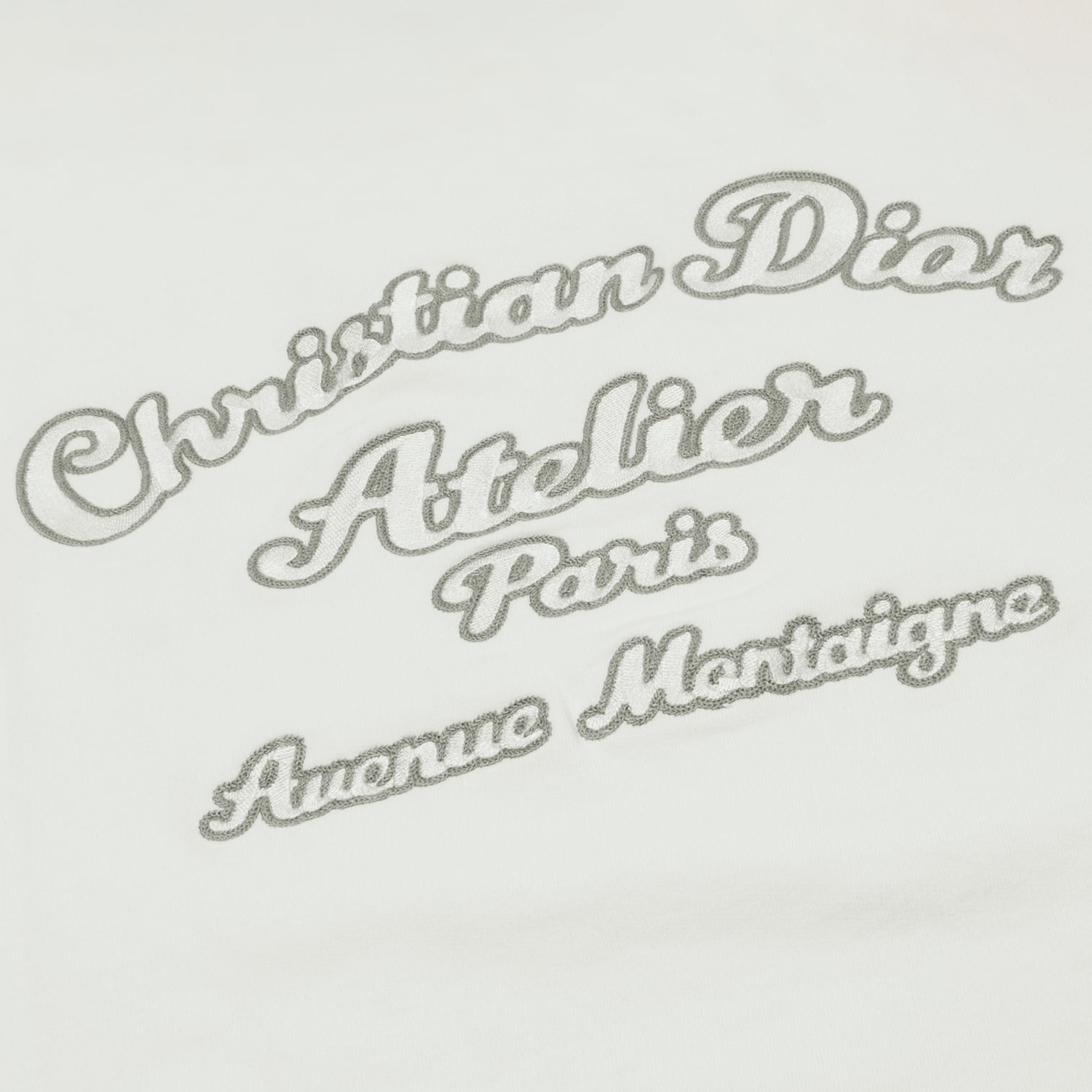 Back logo view of Dior 'Christian Dior Atelier' Sweatshirt White 293J699A0531