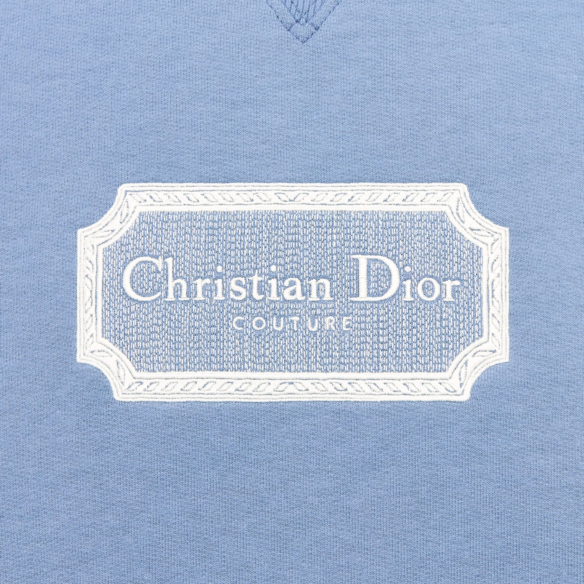Logo view of Dior 'Christian Dior Couture' Relaxed Fit Blue Sweatshirt 343J694A0531_C580