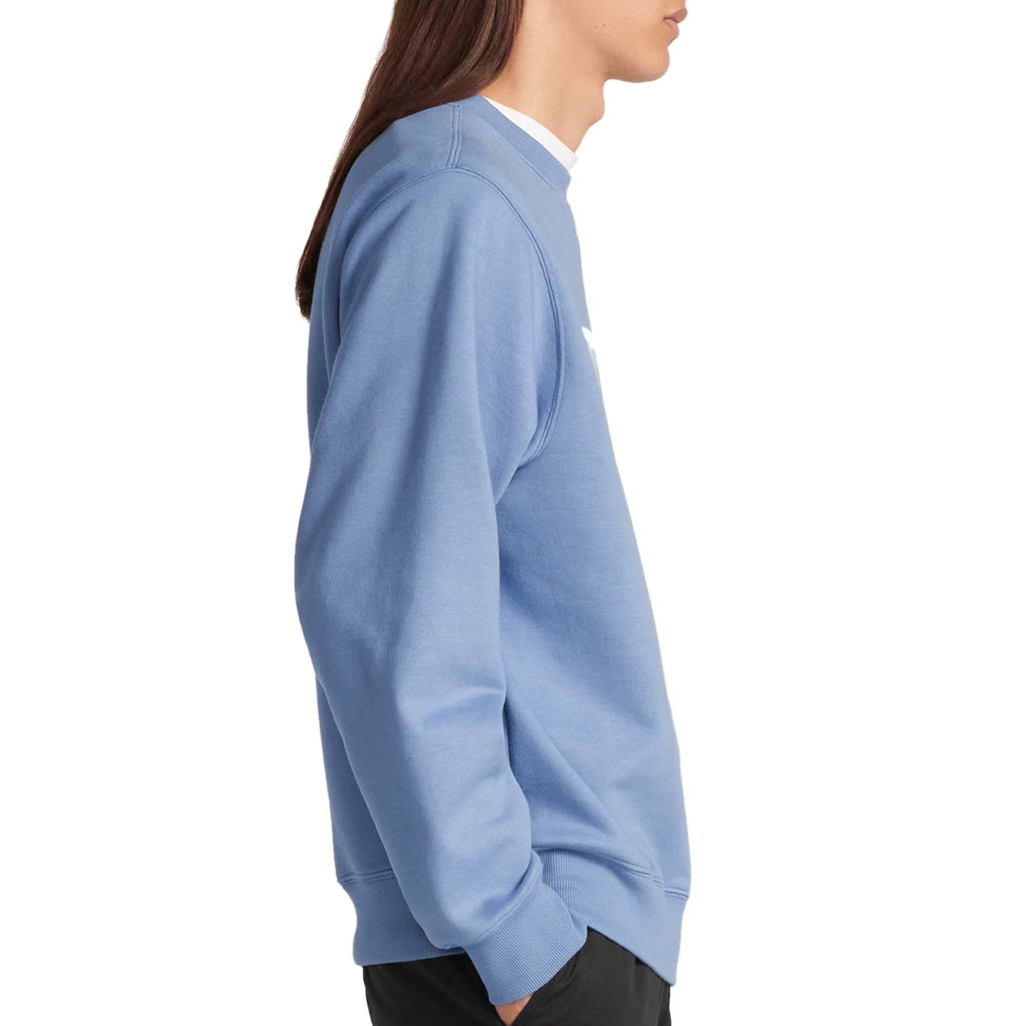 Model side view of Dior 'Christian Dior Couture' Relaxed Fit Blue Sweatshirt 343J694A0531_C580
