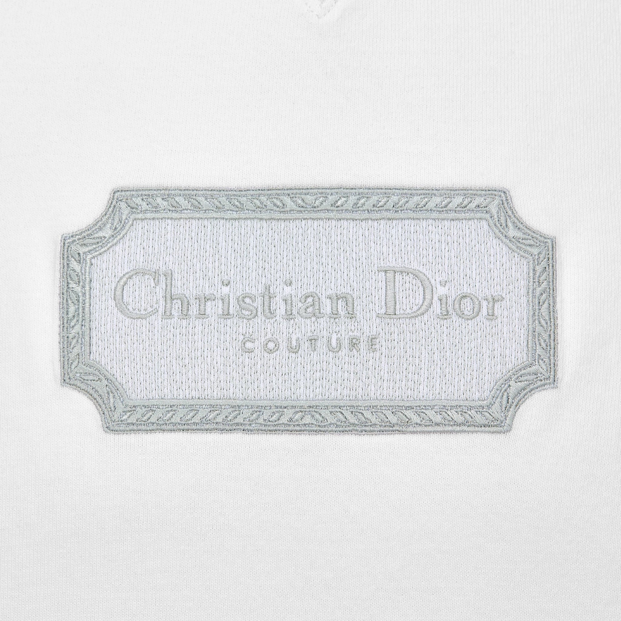logo view of Dior 'Christian Dior Couture' Relaxed Fit White T Shirt 343J696C0554_C088