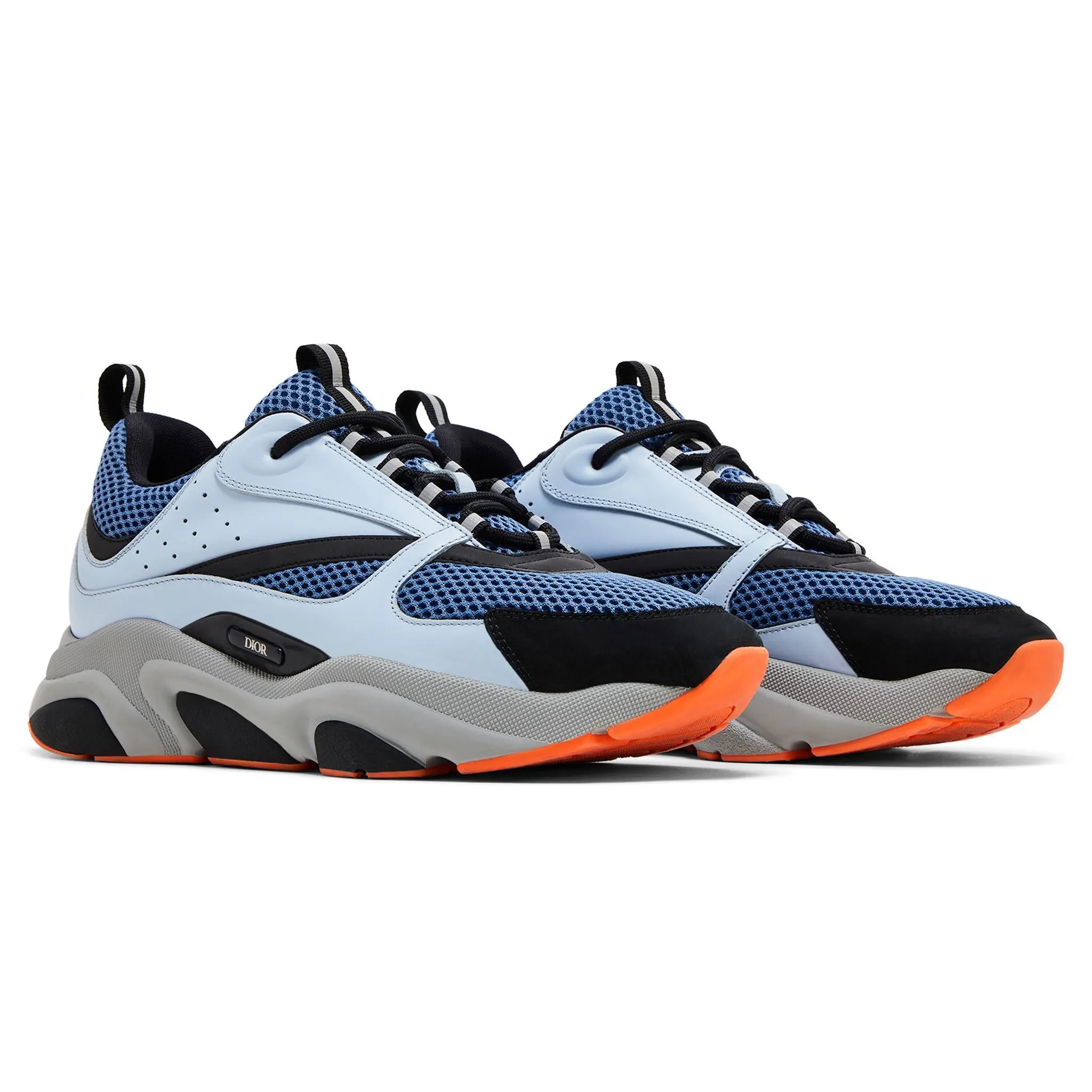 Front Side View of  Dior B22 Blue Grey Calfskin Trainer 3SN231YRK H568