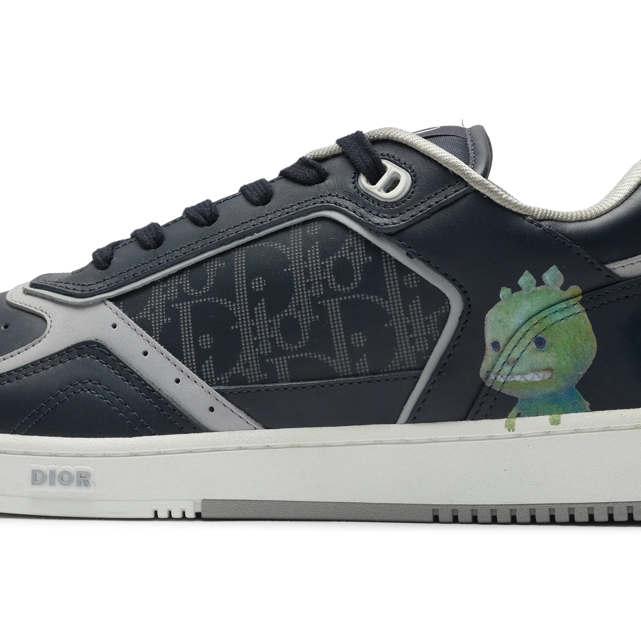 Detailed View of Dior B27 Otani Workshop Navy Smooth Calfskin Sneaker 3SN272ZZC_H530