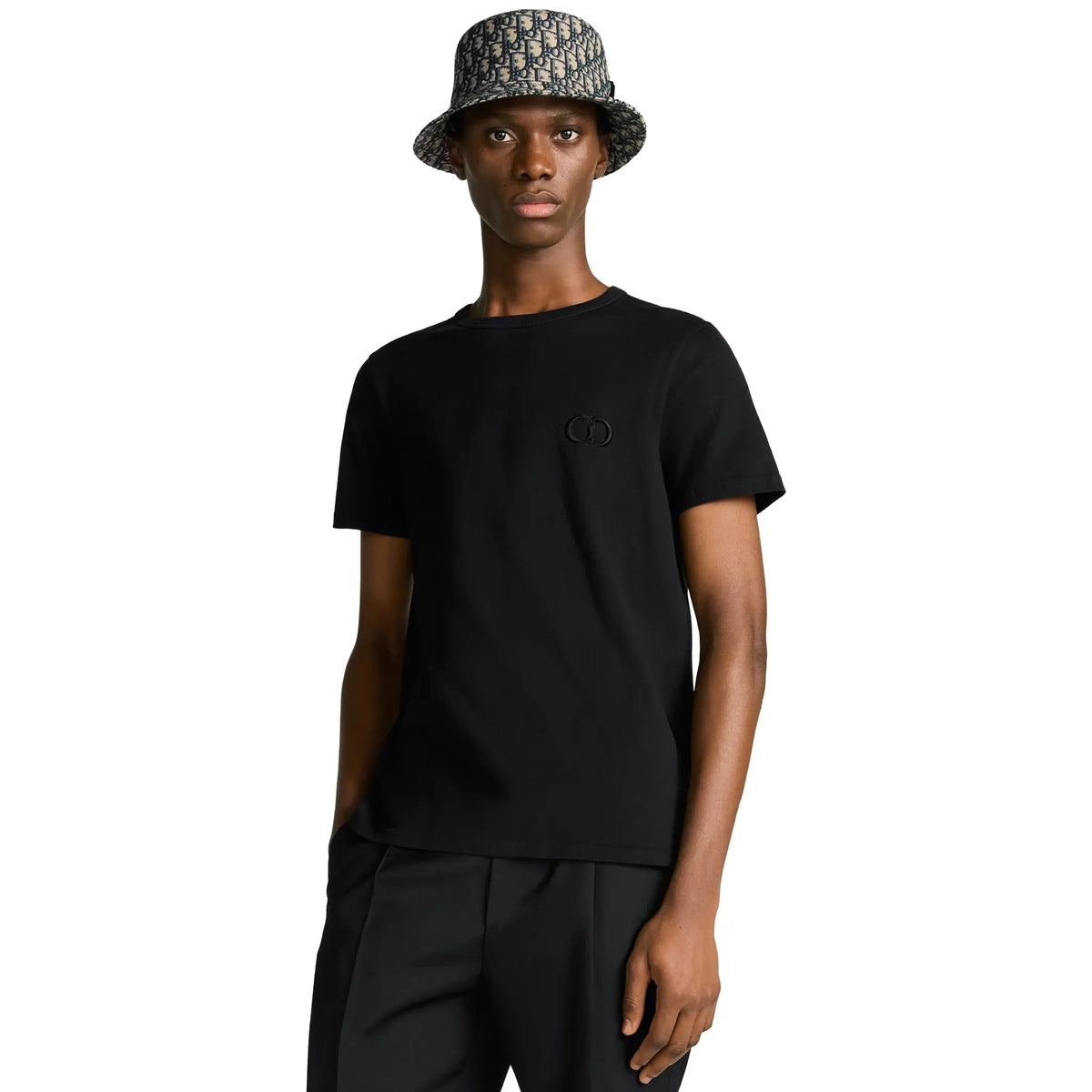 【美品】DIOR：CD icon TEE 刺繍　人気デザイン　黒　M Dior Black CD Icon Embroidered T-Shirt – Savonches