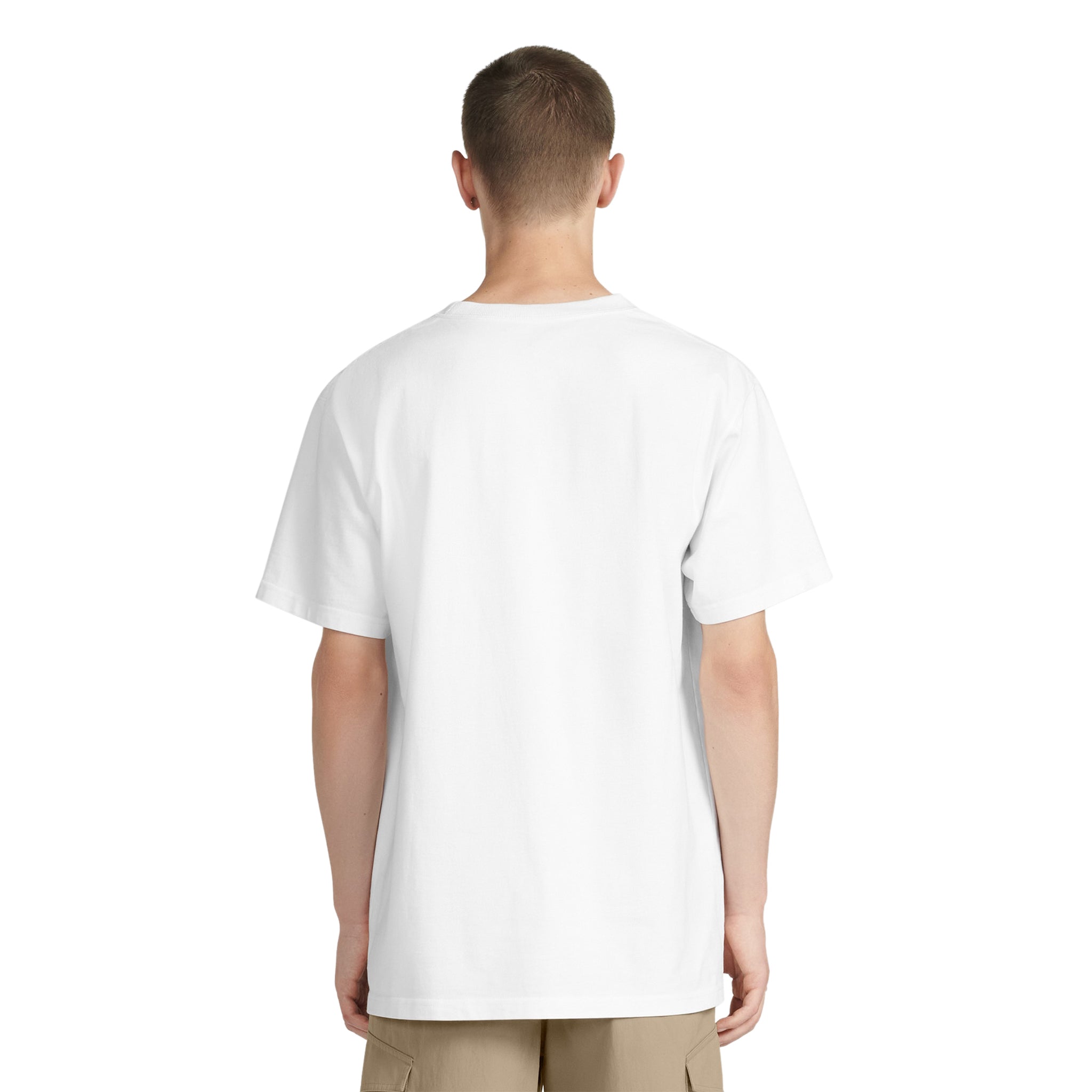 Model back view of Dior Christian Dior Couture Relaxed Fit T Shirt White 313J696B0554_C080