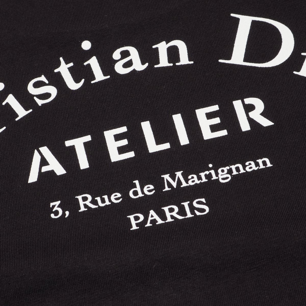 Dior Homme 'Christian Dior Atelier' Black T Shirt | 293J645A0677_C988 Dior Homme 'Christian Dior Atelier' Black T Shirt | 293J645A0677_C988