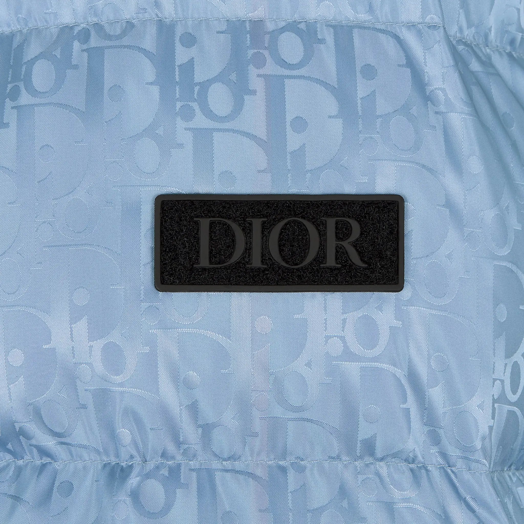 Sleeve view of Dior Oblique Blouson Blue Down Jacket 943C449A4462_C579