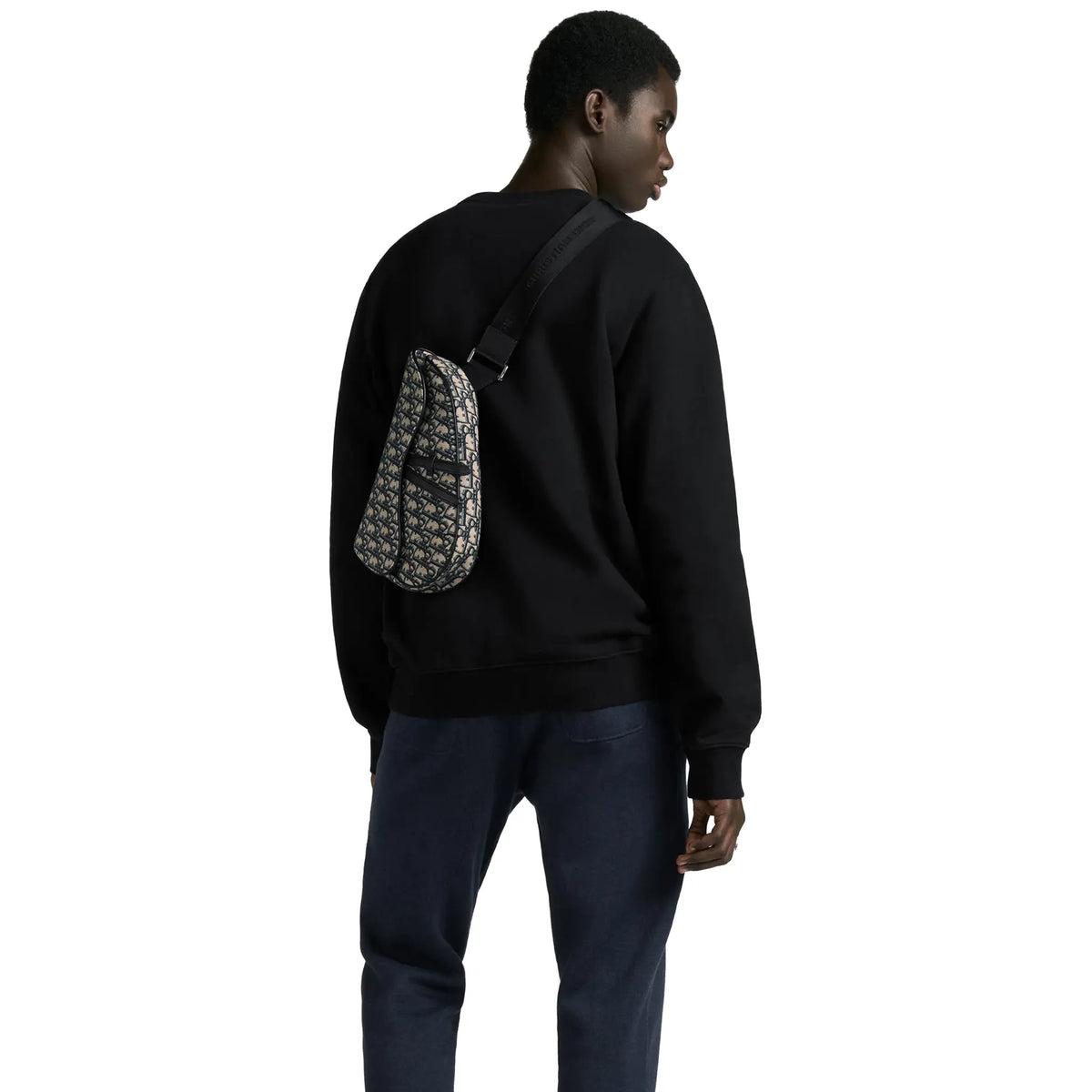 Dior Rider Oblique Jacquard Rider Backpack - Beige & Black CHRISTIAN DIOR Minin Rider Oblique Jacquard Backpack Beige main image 4