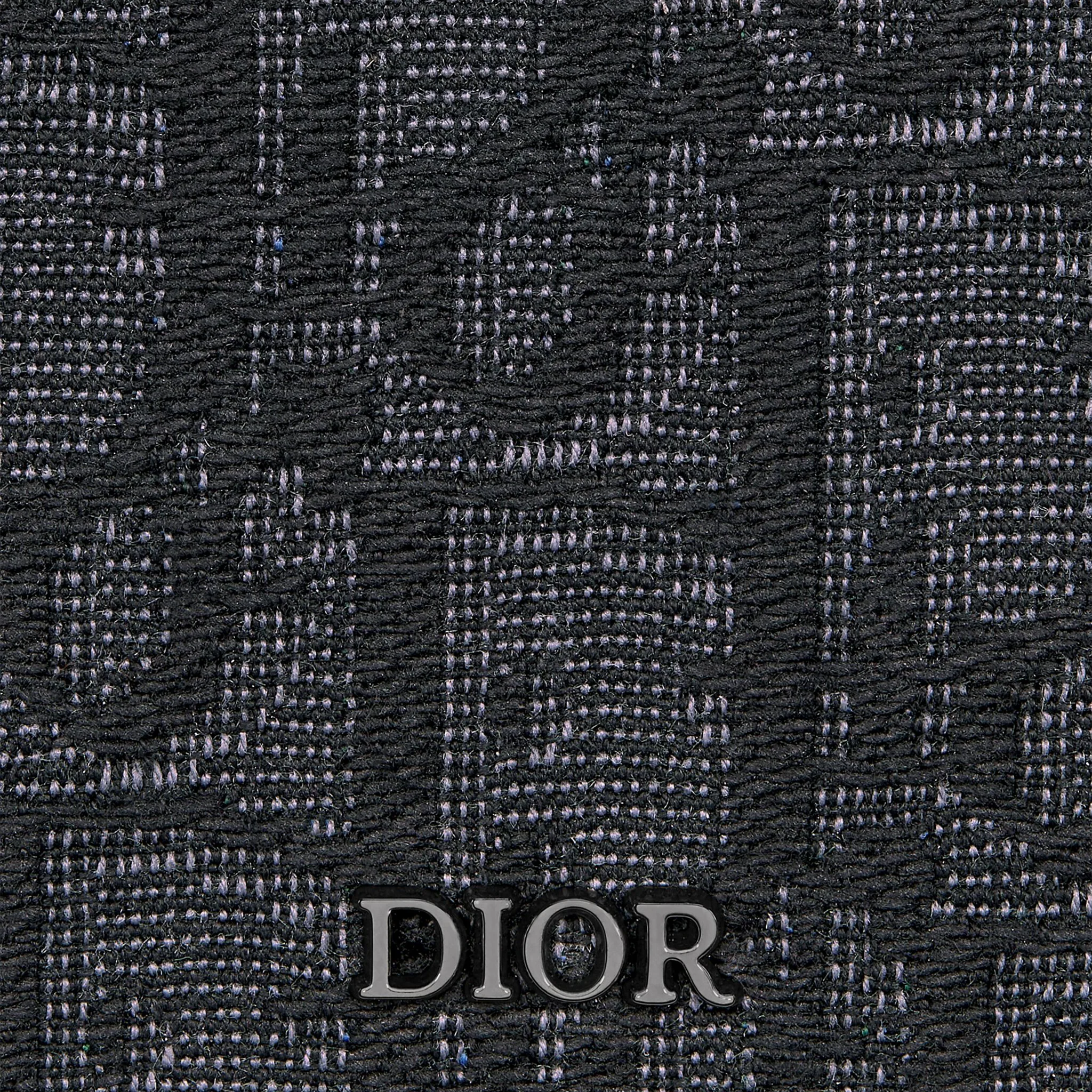 Detailed View of Dior Oblique Jacquard Black Vertical Bifold Wallet 2ESBH072YSE_H03E