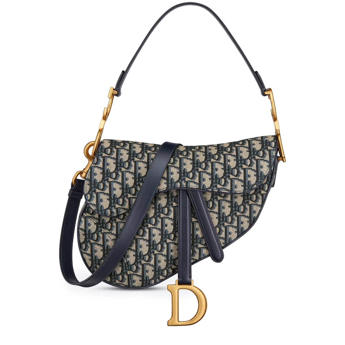 Dior Oblique Jacquard Saddle Beige Bag With Strap M0455CTZQ_M928