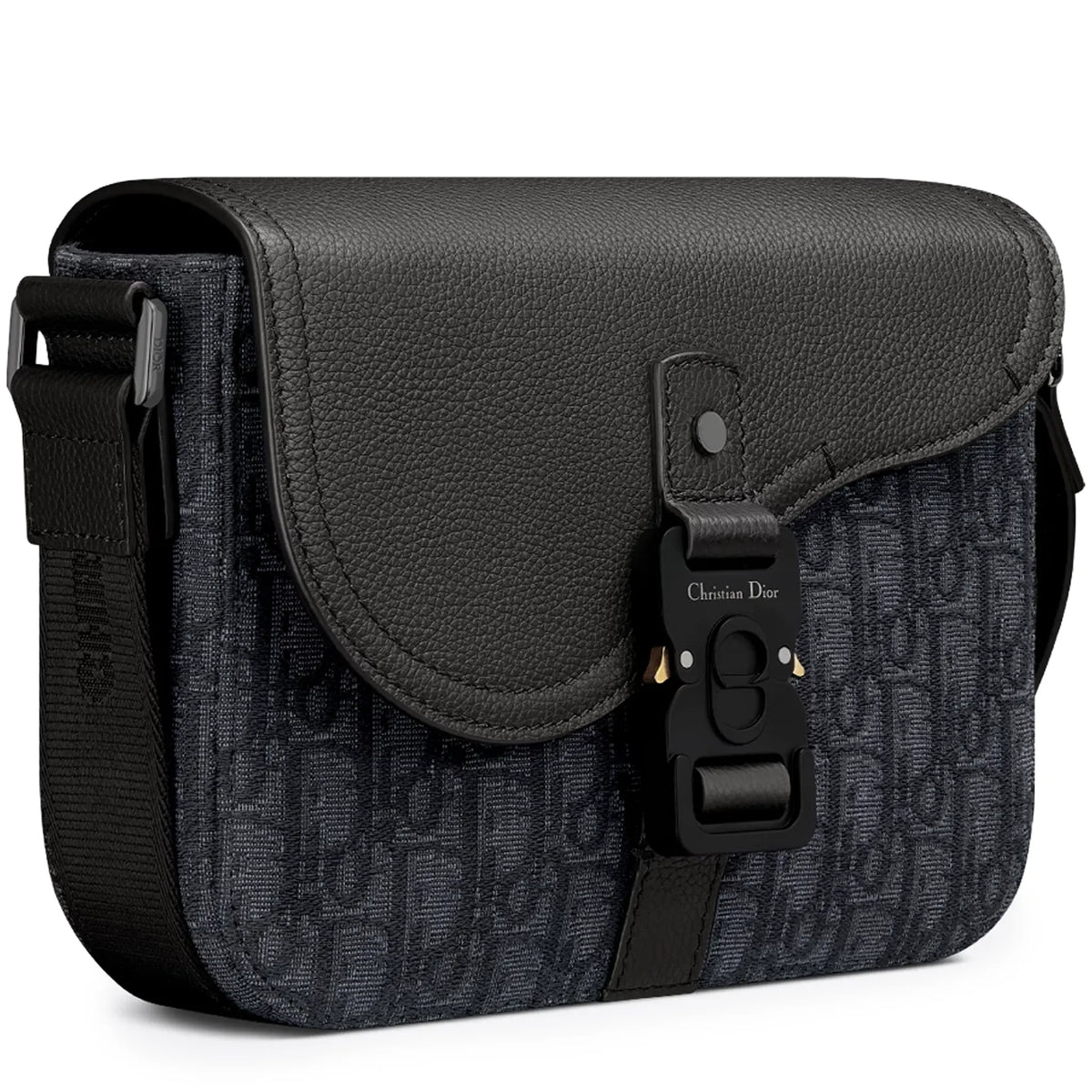 Dior Small Saddle Messenger Bag Black With Flap 1ADPO049YKS_H00N