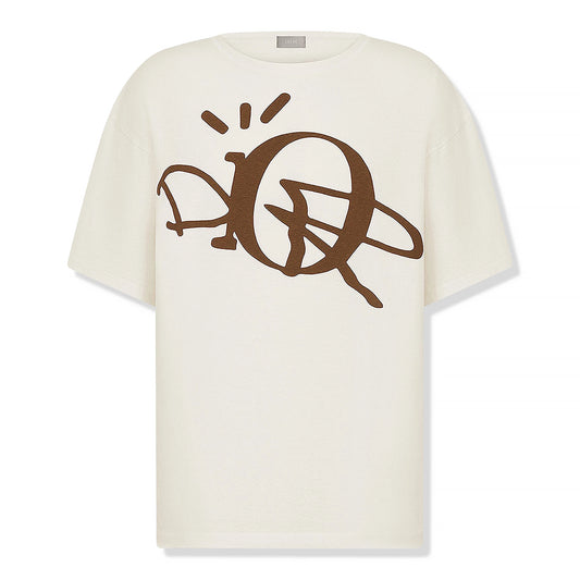 Dior x Cactus Jack Oversized White Brown T Shirt