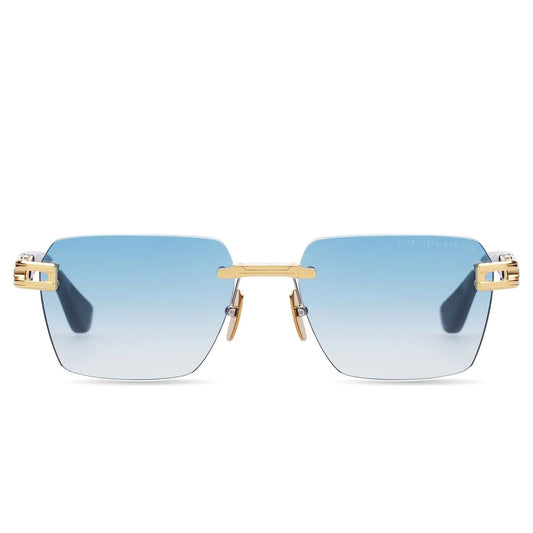 Dita Meta-EVO DTS147-A-03 Blue Gold Rimless Sunglasses