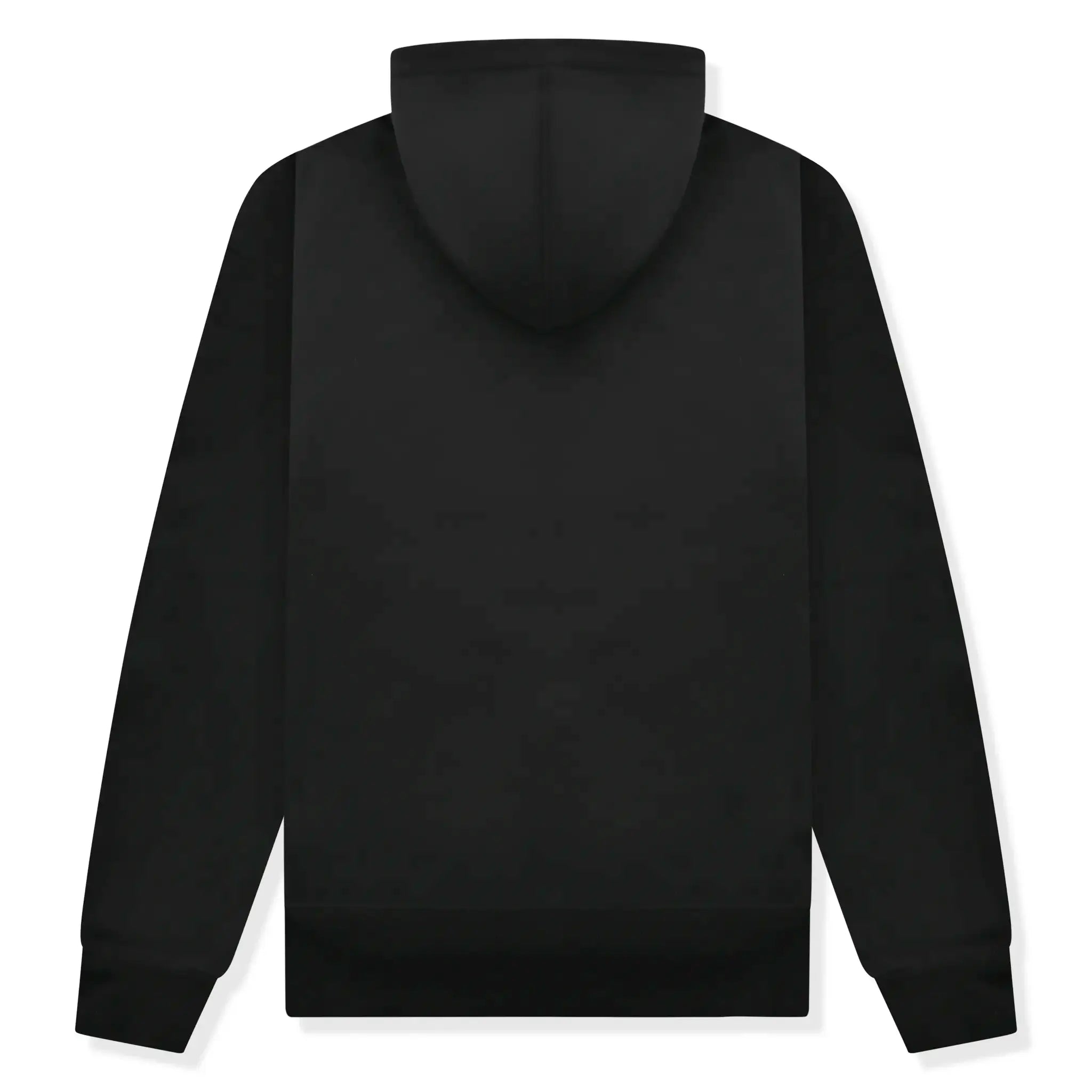 Back view of Drama Call Oval Black Hoodie