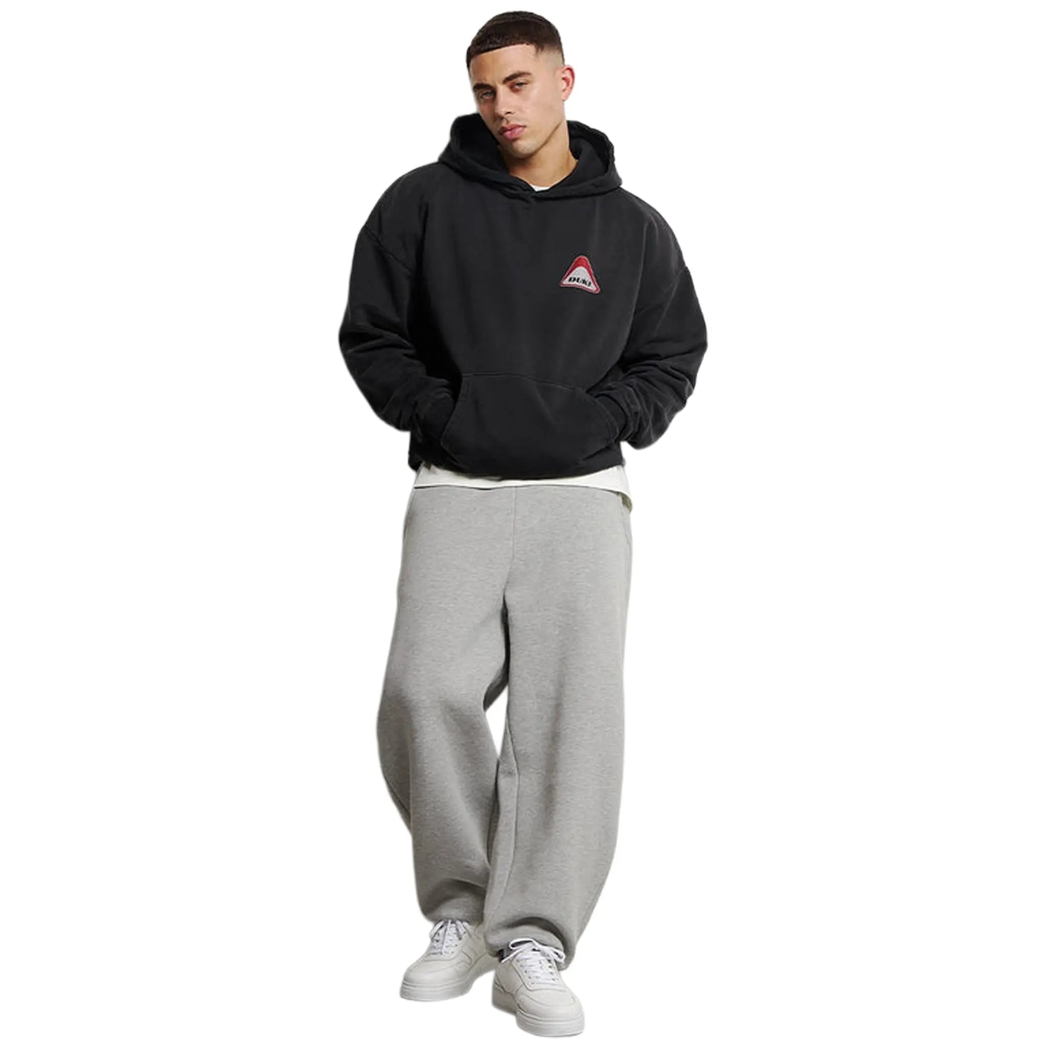 Model View of Duke + Dexter World Championship Vintage Balck Hoodie