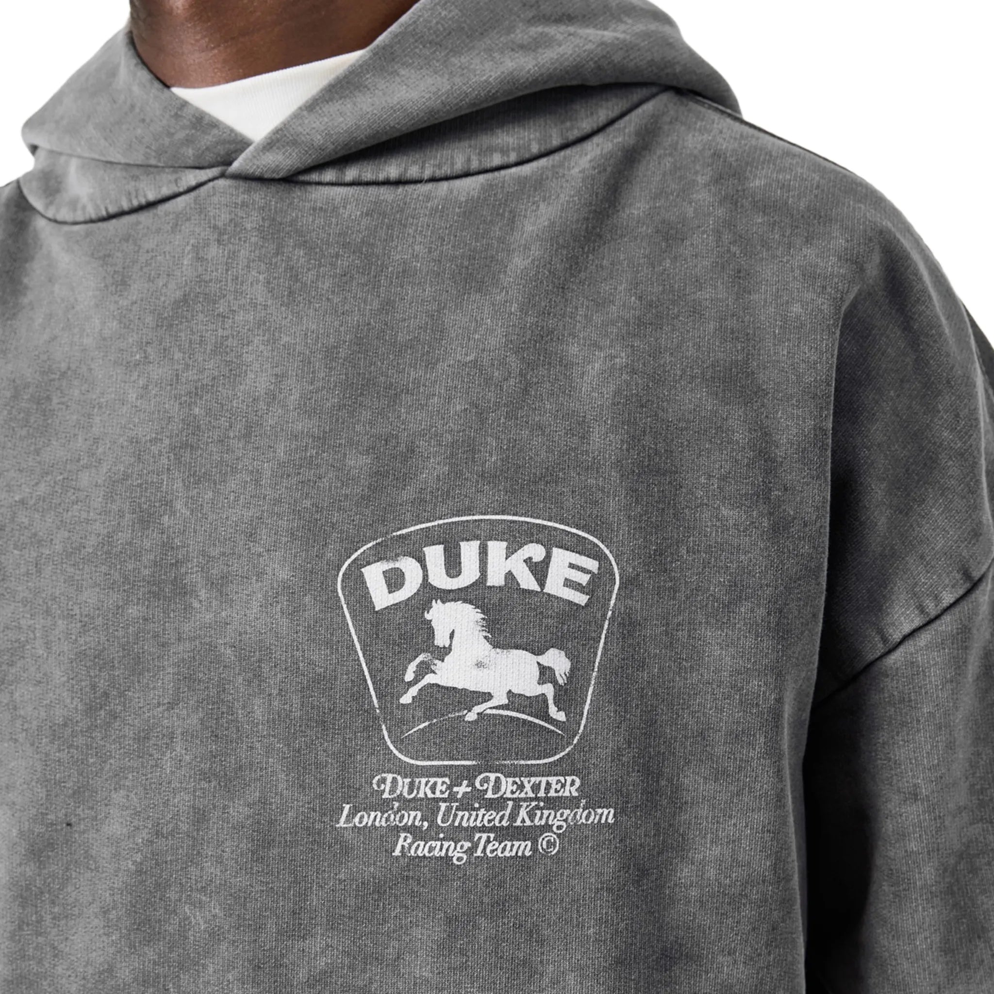 Detailed View of Duke + Dexter DkeDex Sponsors Vintage Black Hoodie