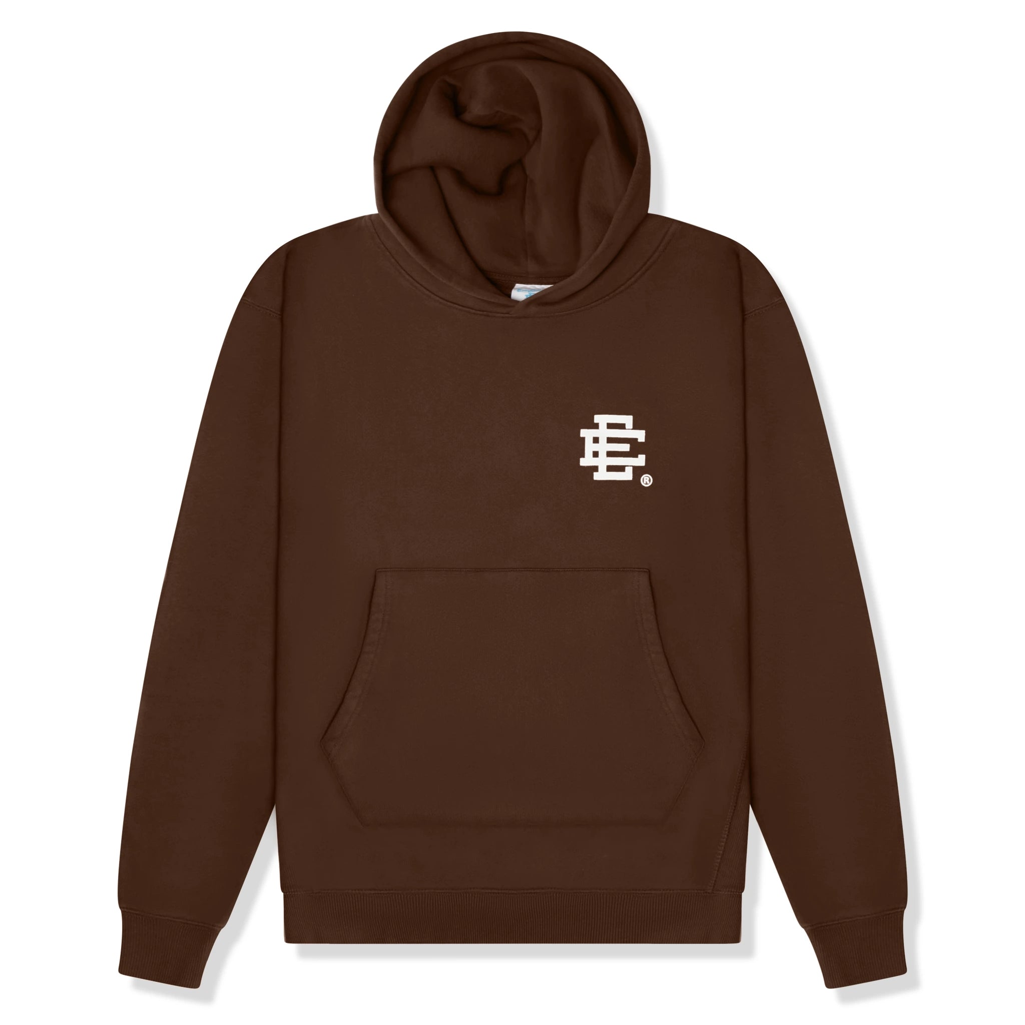 Front view of Eric Emanuel EE Basic Brown White Hoodie