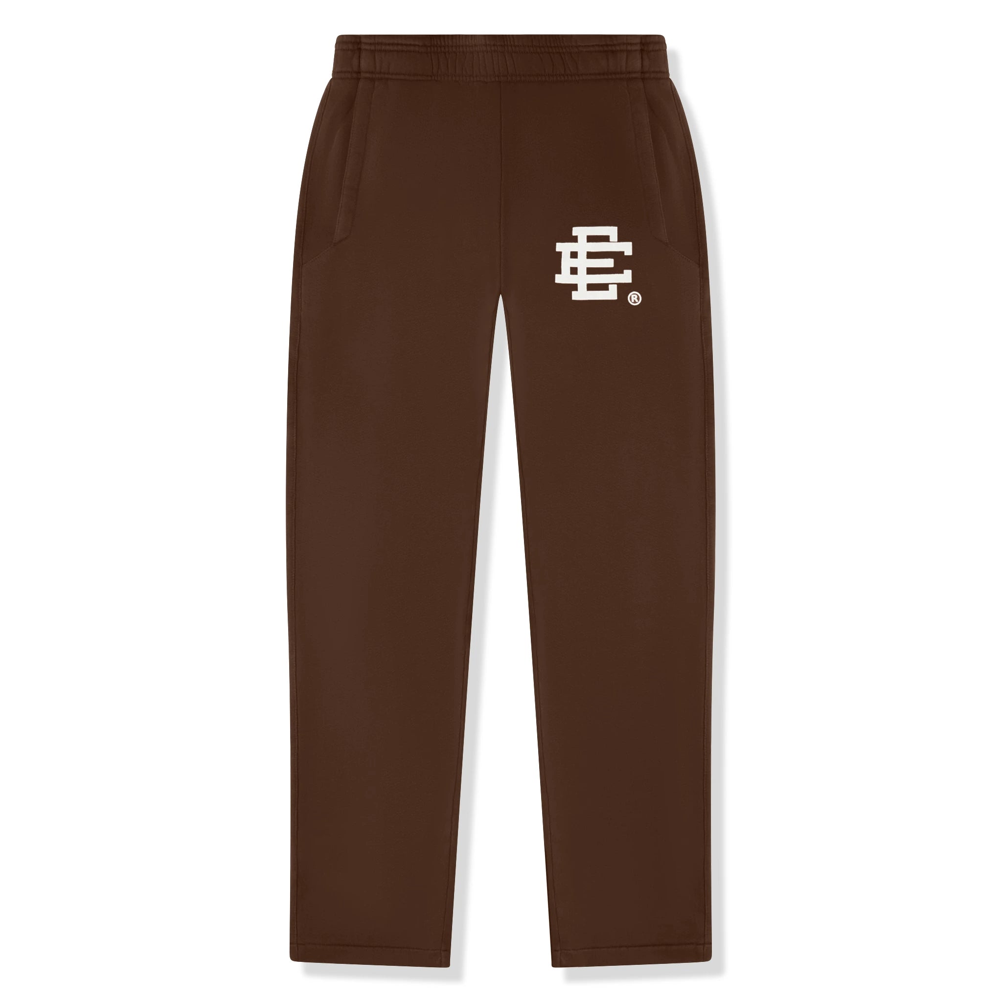 Front view of Eric Emanuel EE Basic Brown White Sweatpants