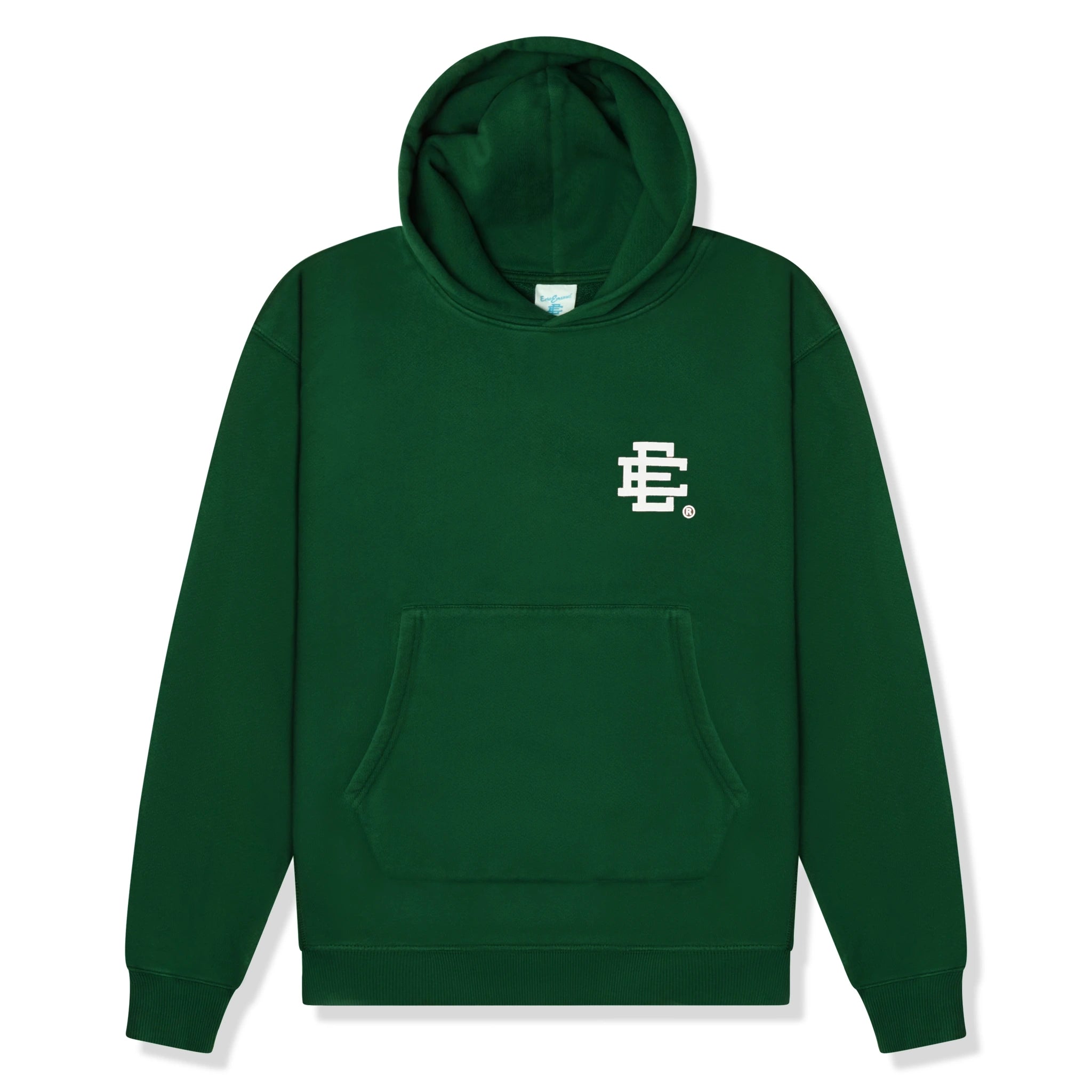 Front view of Eric Emanuel EE Basic Green White Hoodie