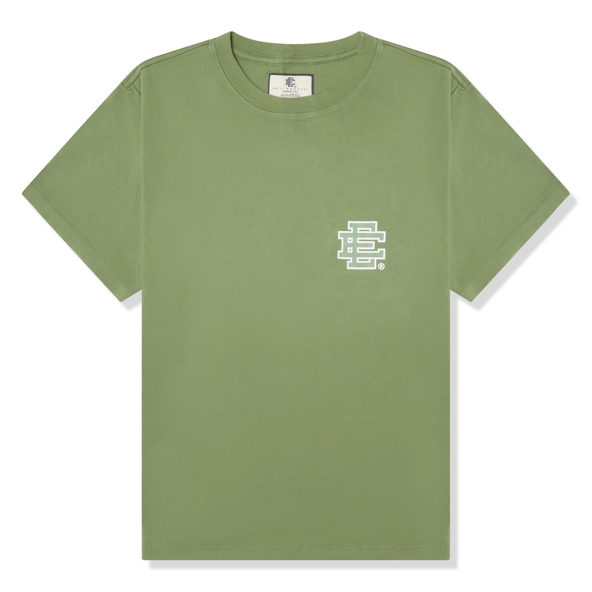 Front view of Eric Emanuel EE Basic Olive T Shirt
