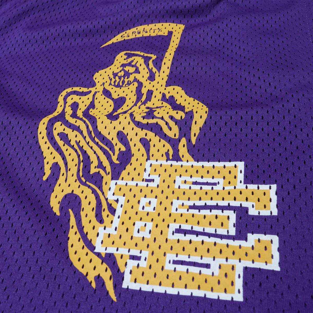 Eric Emanuel x Warren Lotas Purple Yellow Shorts (FW24) |