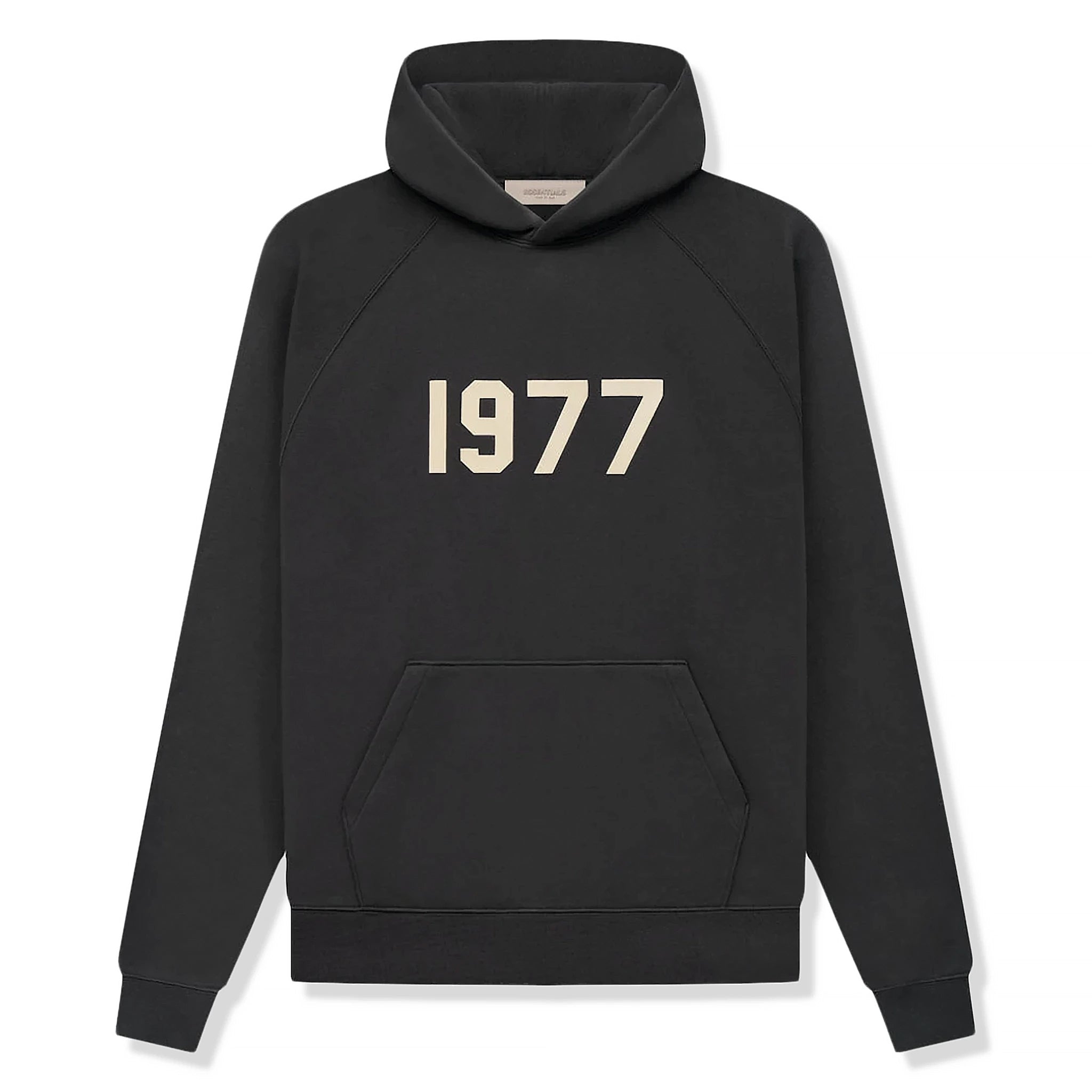 Front view of Fear Of God Essentials 1997 Iron Hoodie (SS22)