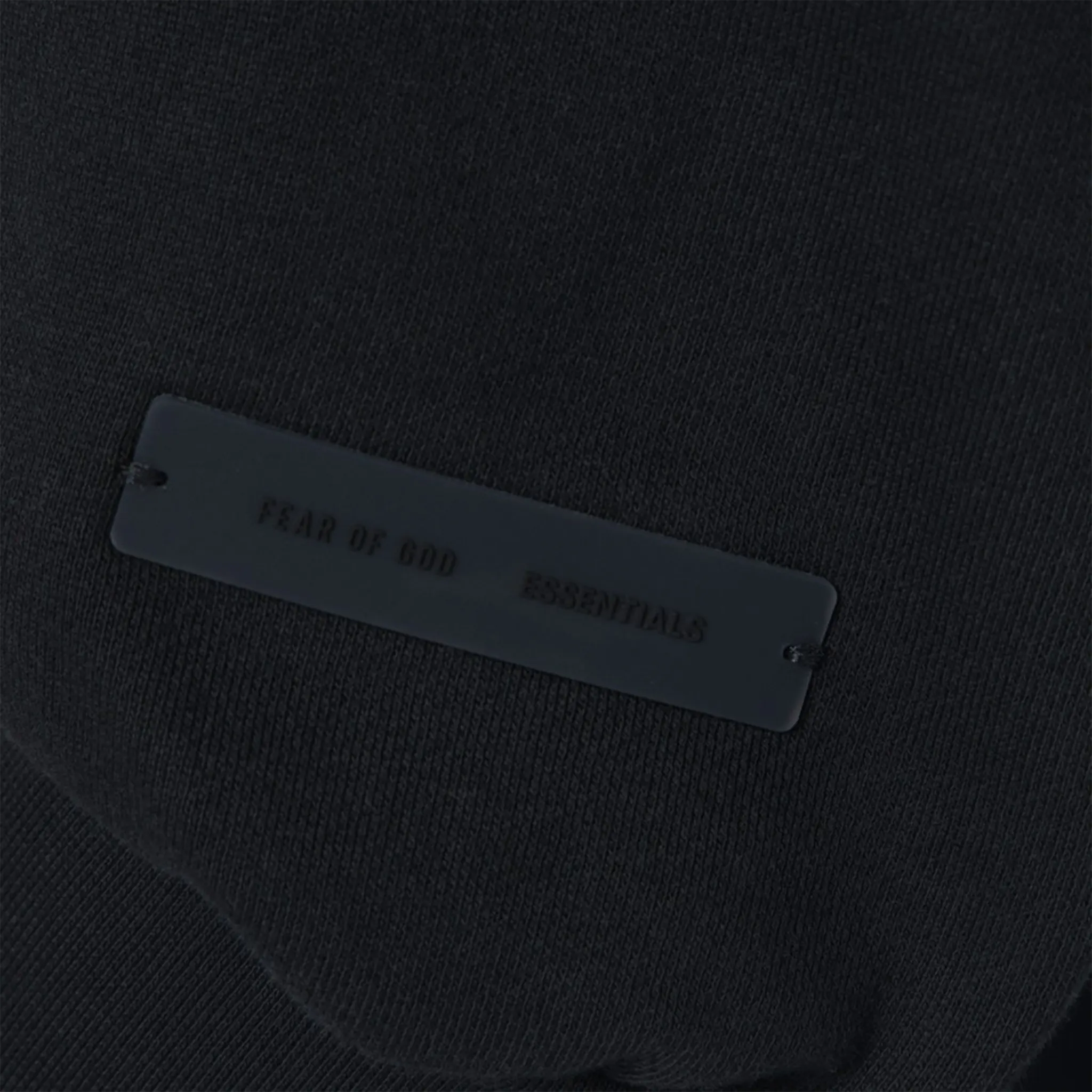 Detailed View of Fear Of God Essentials Classic Hood Black Zip-Up Hoodie (SS25) 192AS254780F