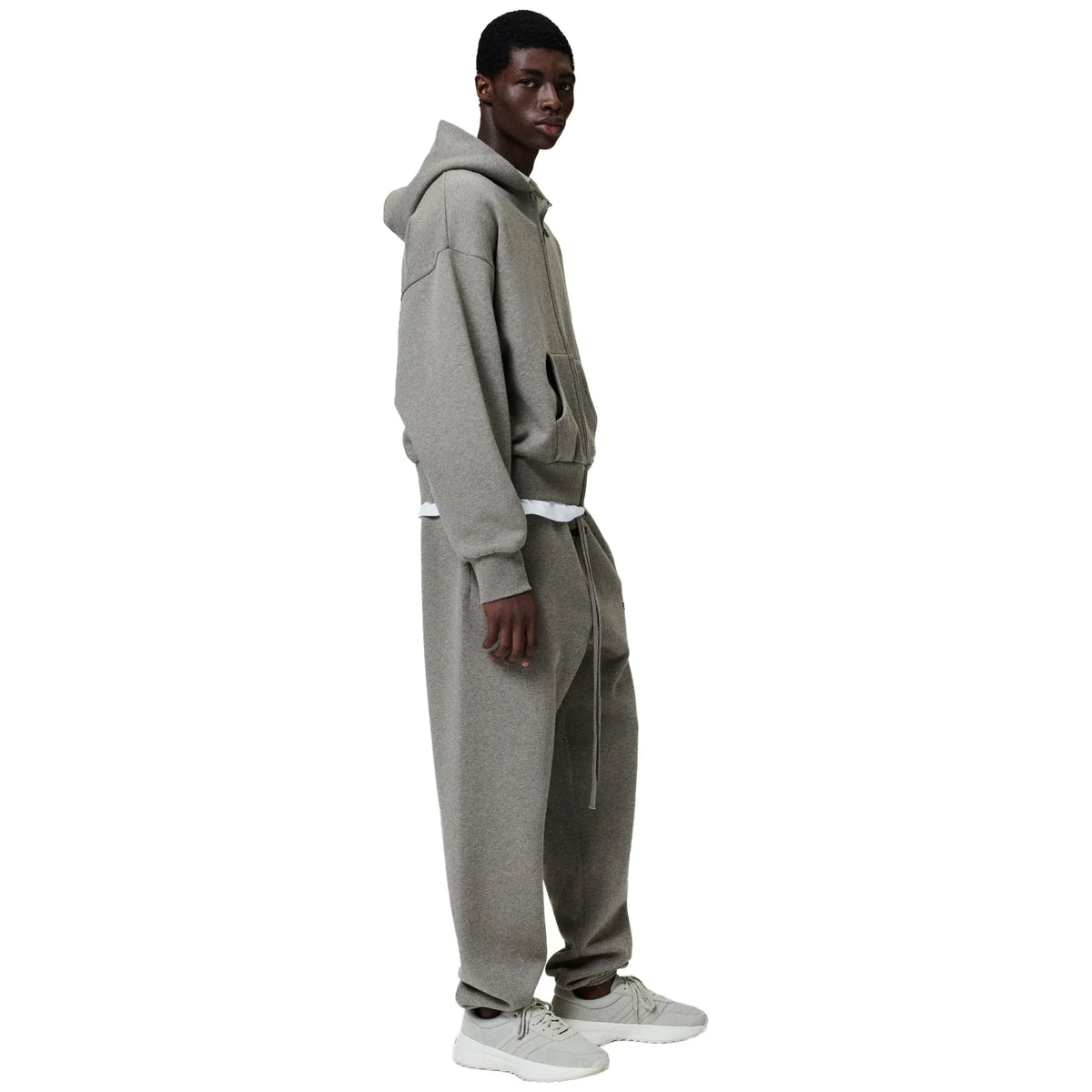 Fear Of God Essentials Classic Hood Homestead Heather Zip-Up