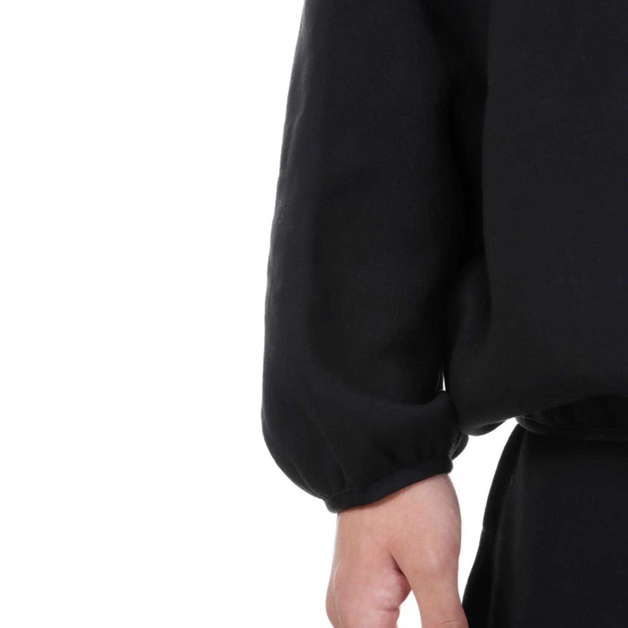 Detailed View of Fear Of God Essentials Core Collection Nylon Fleece Black Hoodie (SS24) 202SU244310F