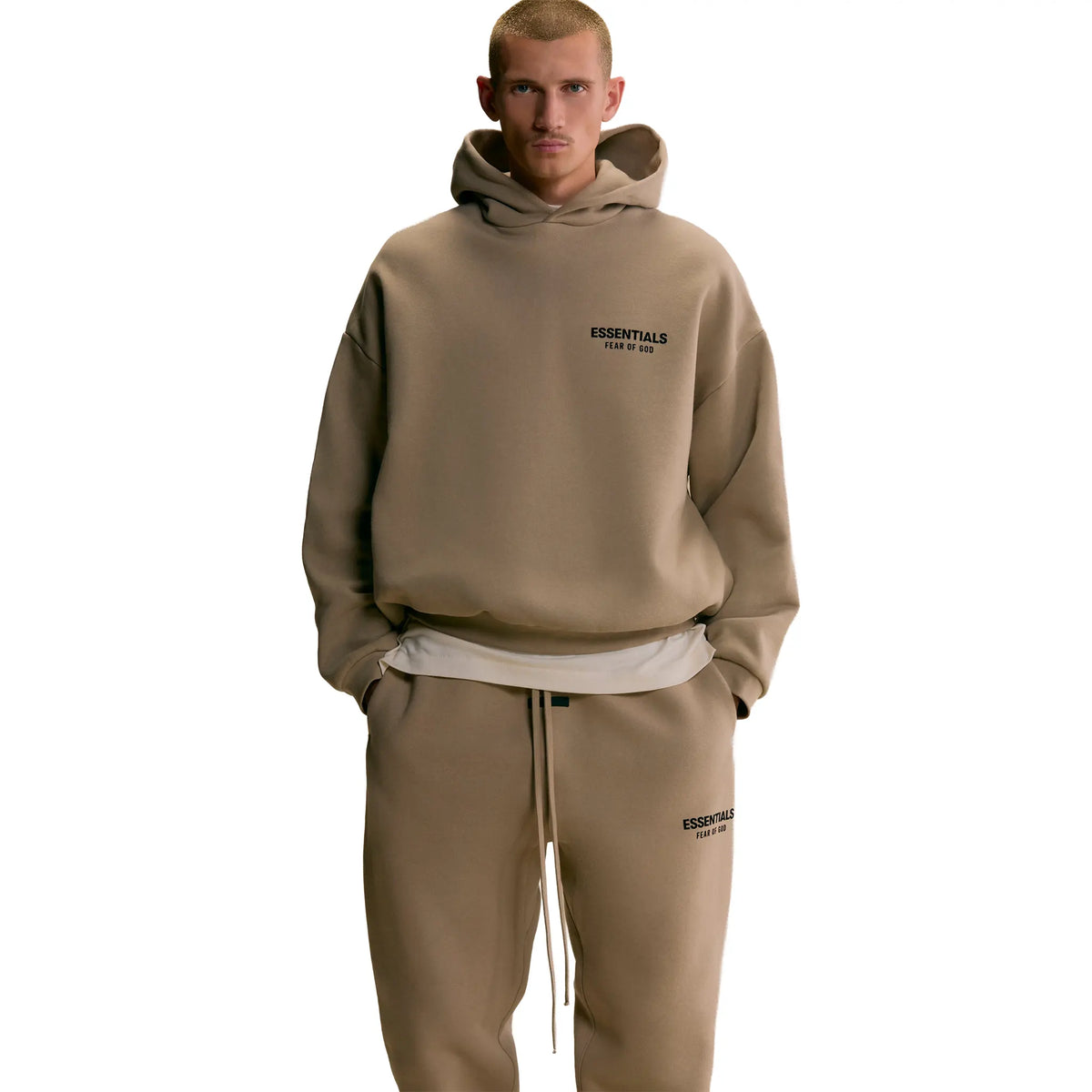Fear Of God Essentials Fleece Desert Sand Hoodie (FW24) 192HO246257F