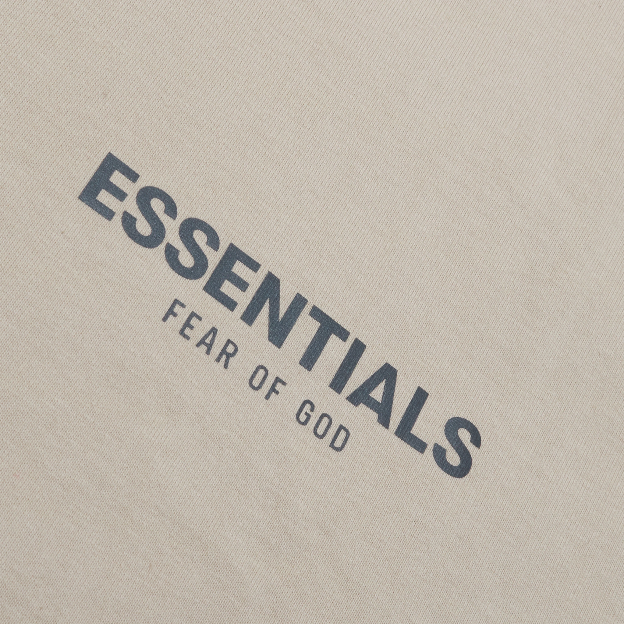 Logo view of Fear Of God Essentials Linen T Shirt (FW21)