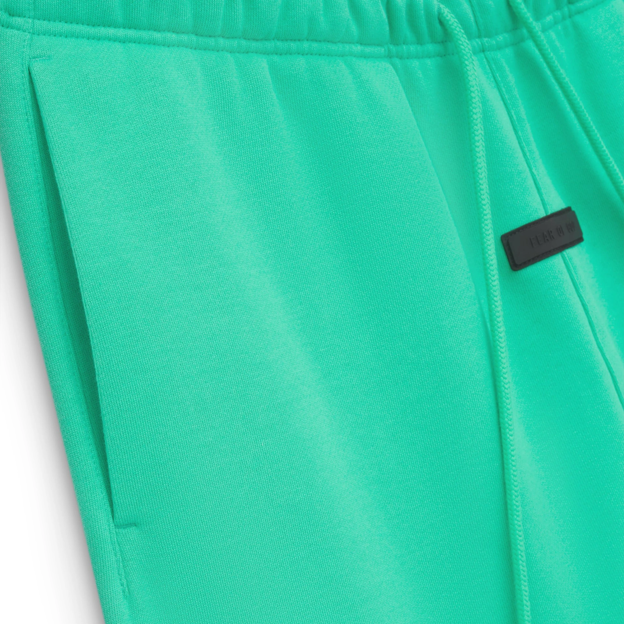 Detail view of Fear Of God Essentials Mint Leaf Shorts (FW23) 160SP242002F