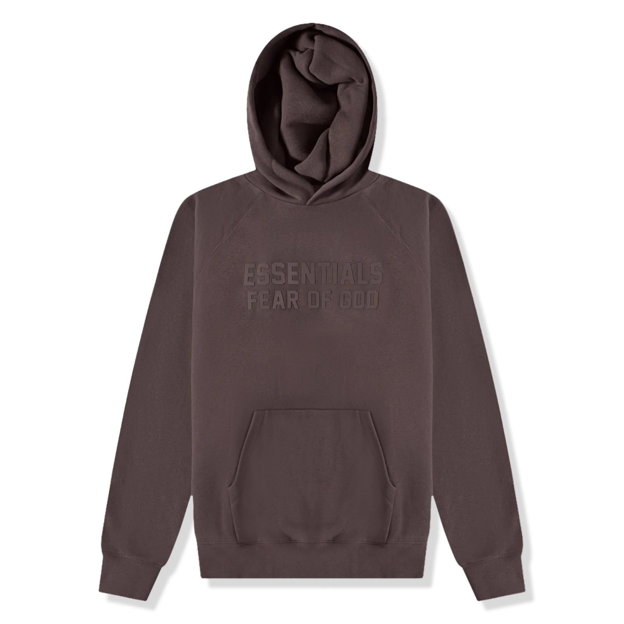 Front view of Fear Of God Essentials Plum Hoodie (SS23) 192BT222055F