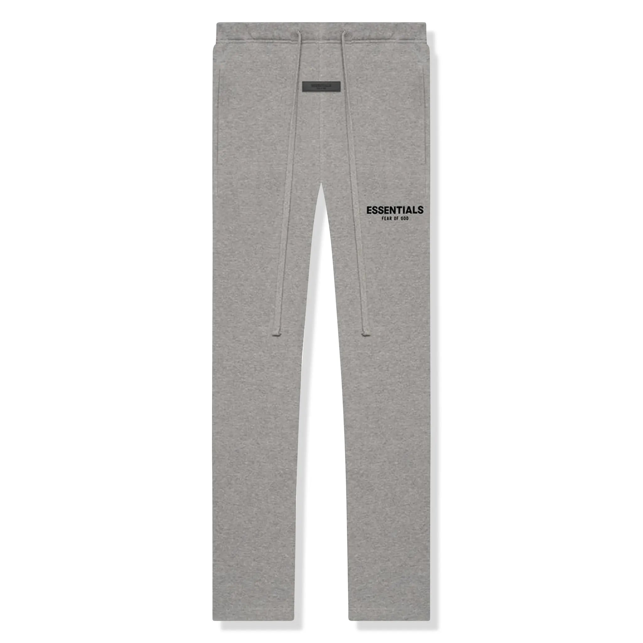 Front view of Fear Of God Essentials Relaxed Dark Oatmeal Sweatpants (SS22)