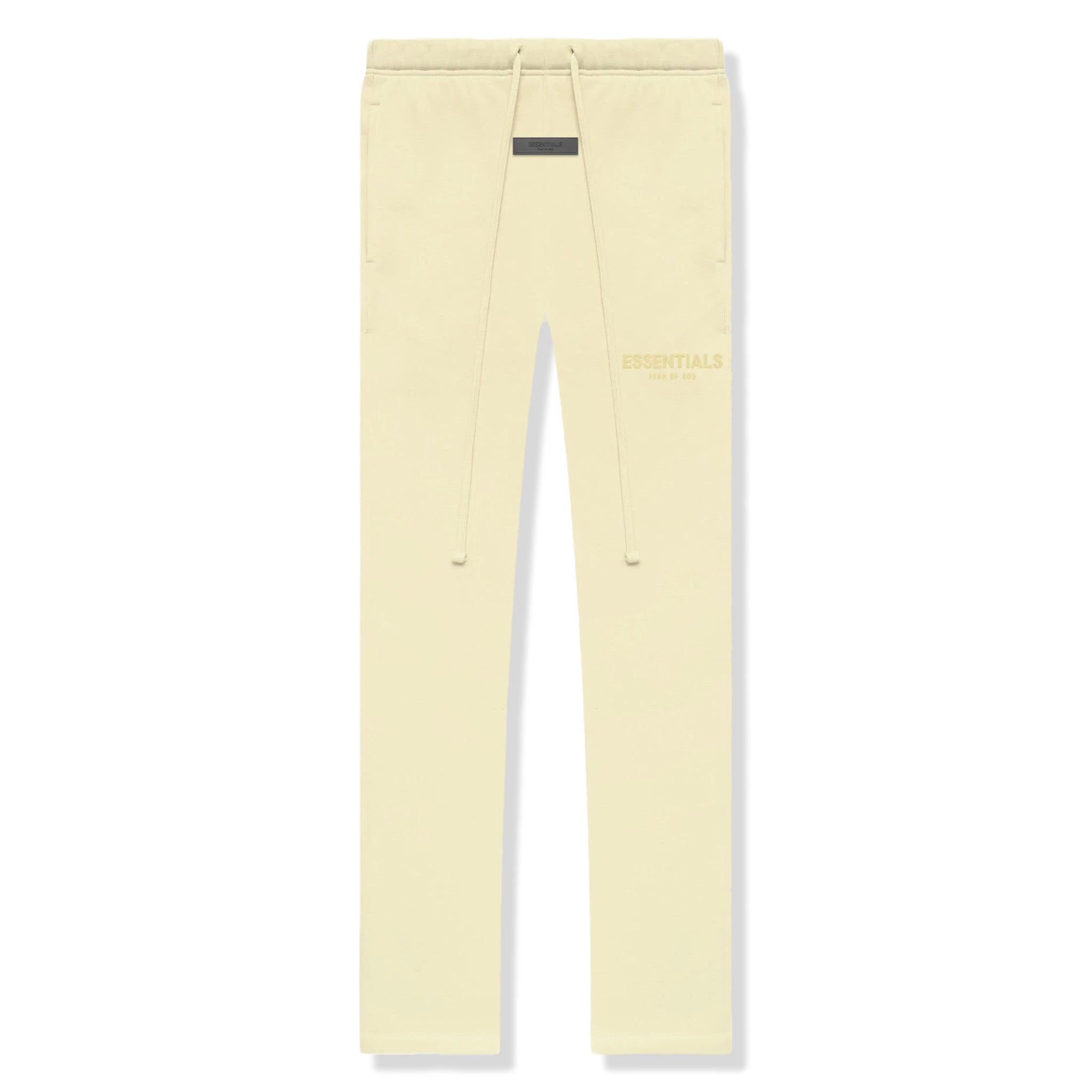 Front view of Fear Of God Essentials Relaxed Egg Shell Sweatpants (FW22) 