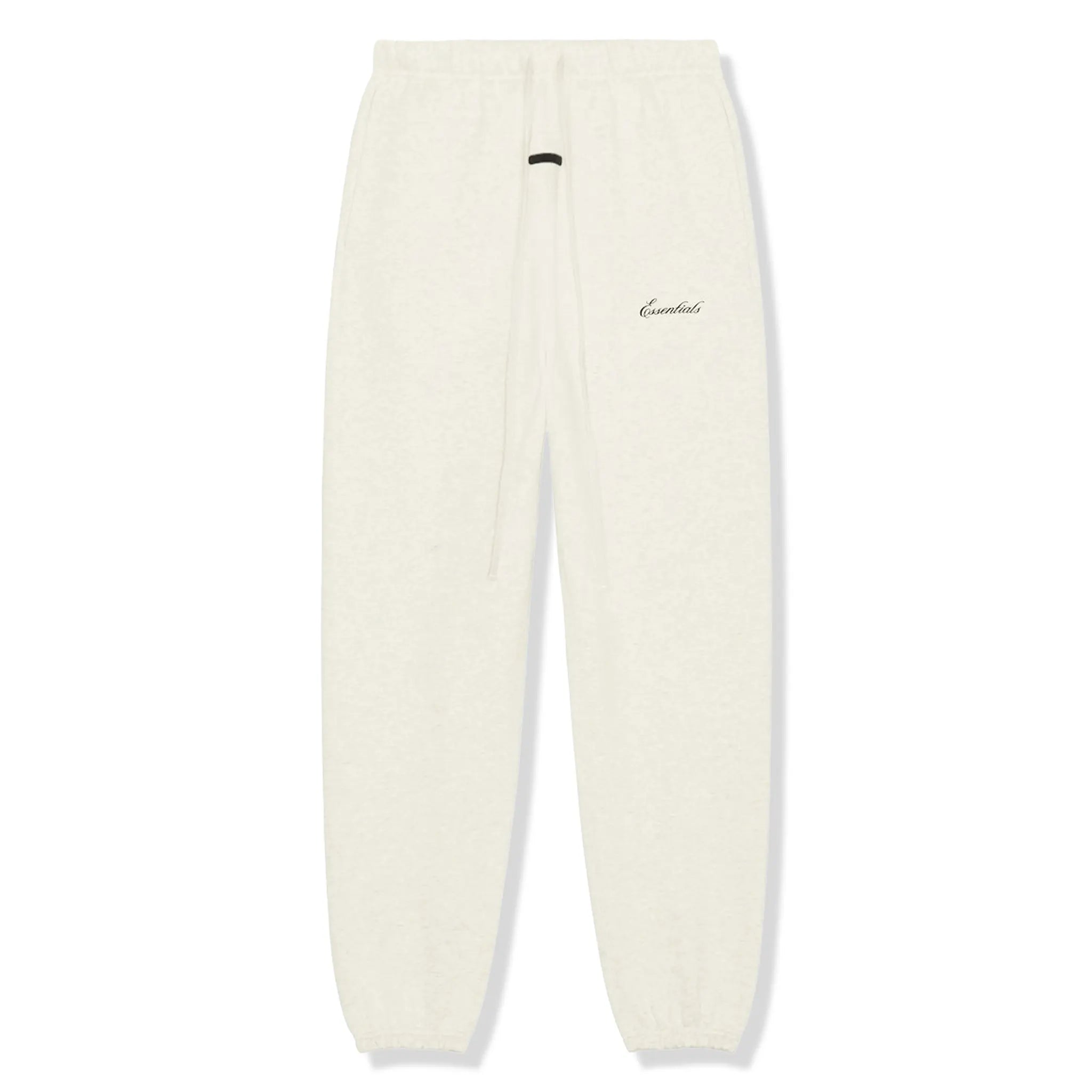 Front View of Fear Of God Essentials Signature Classic Oatmeal Heather Sweatpants (SS26) 130AS262022F