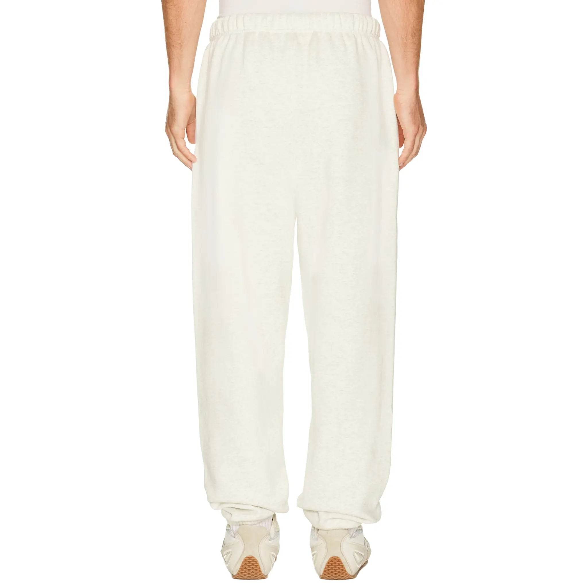 Back View of Fear Of God Essentials Signature Classic Oatmeal Heather Sweatpants (SS26) 130AS262022F
