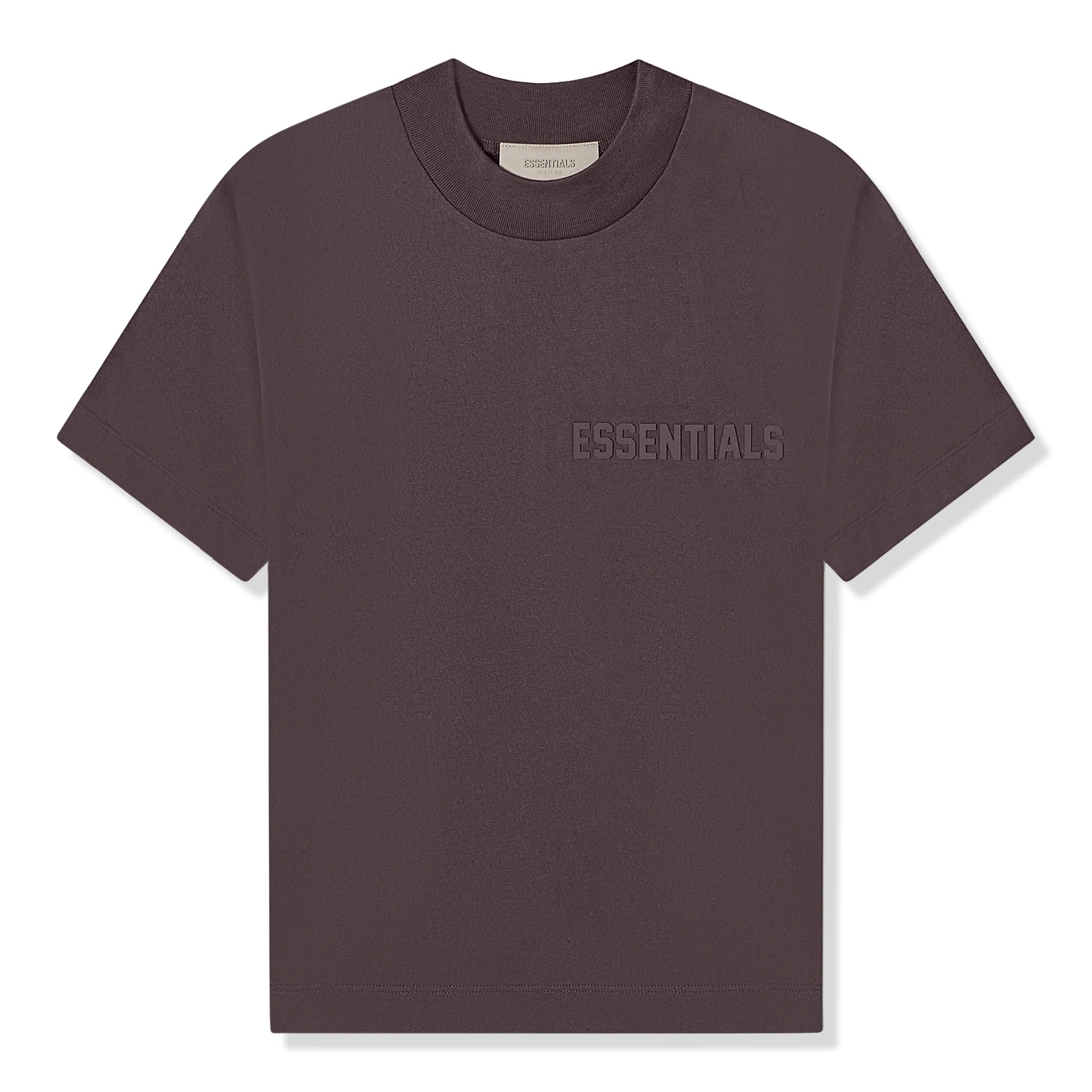 Front view of Fear of God Essentials SS Plum T Shirt (SS23)