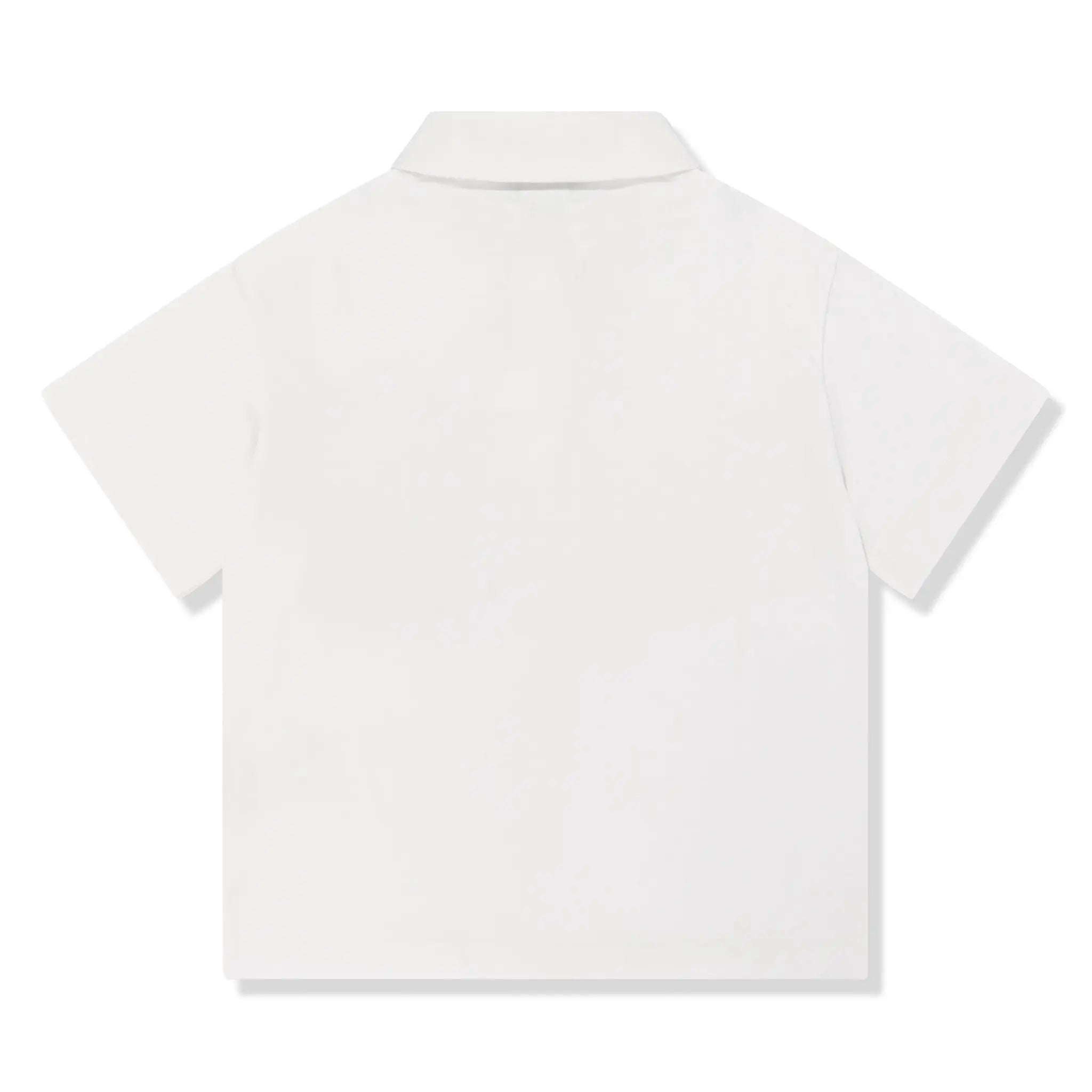 Back View of Fendi Boys FF Pocket White Polo Shirt JMI3997AJF0TU9