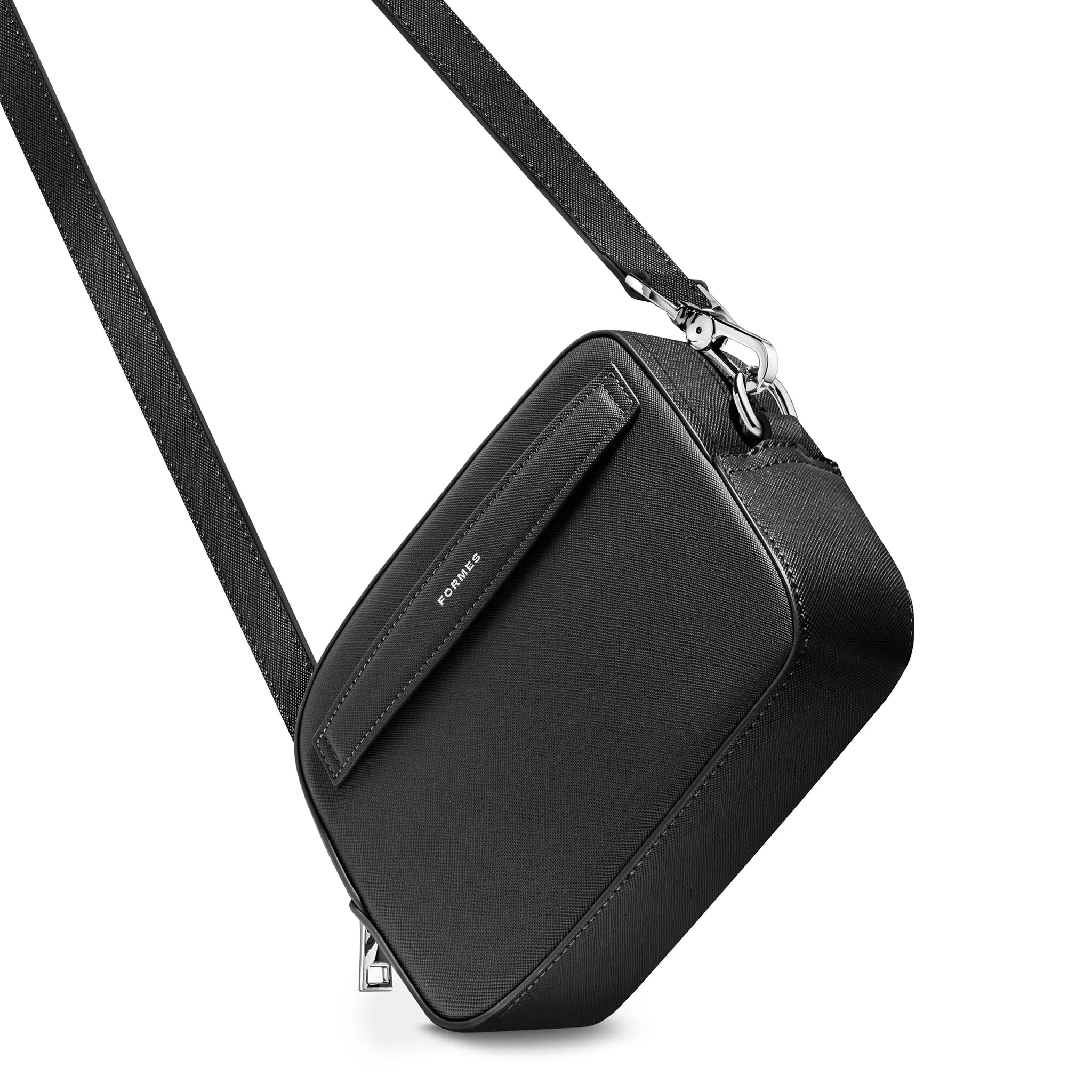 Front Side View of Formes Adapt Nero Mini Crossbody Bag
