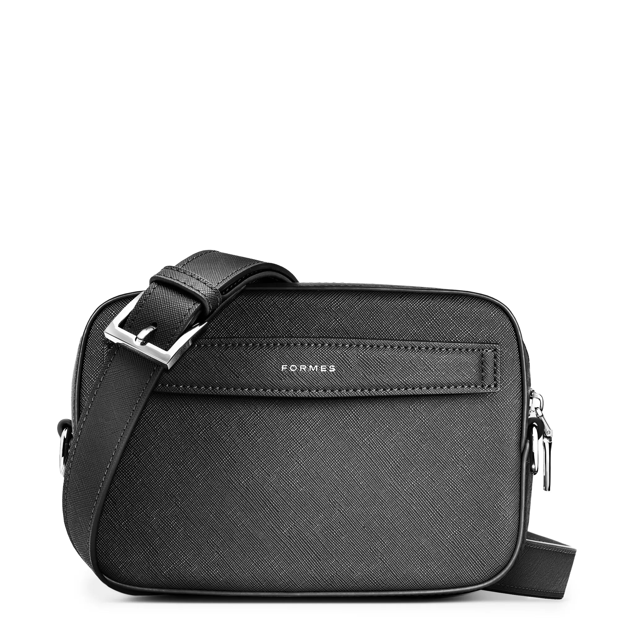Front View of Formes Adapt Nero Mini Crossbody Bag