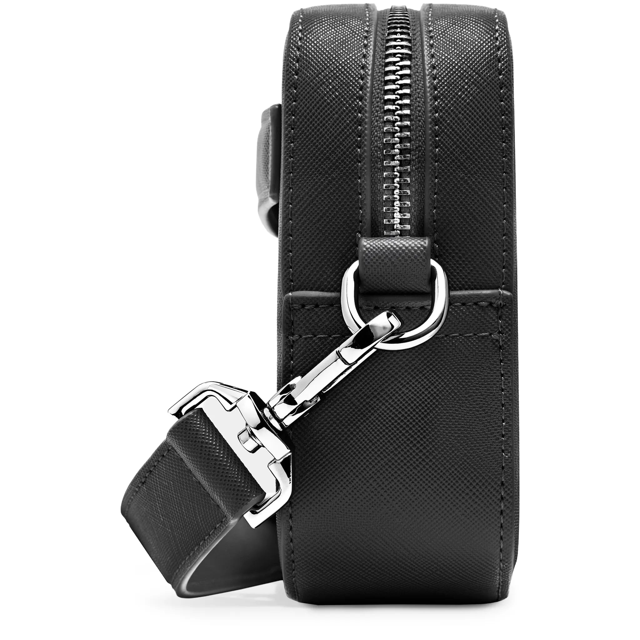 Side View of Formes Adapt Nero Mini Crossbody Bag