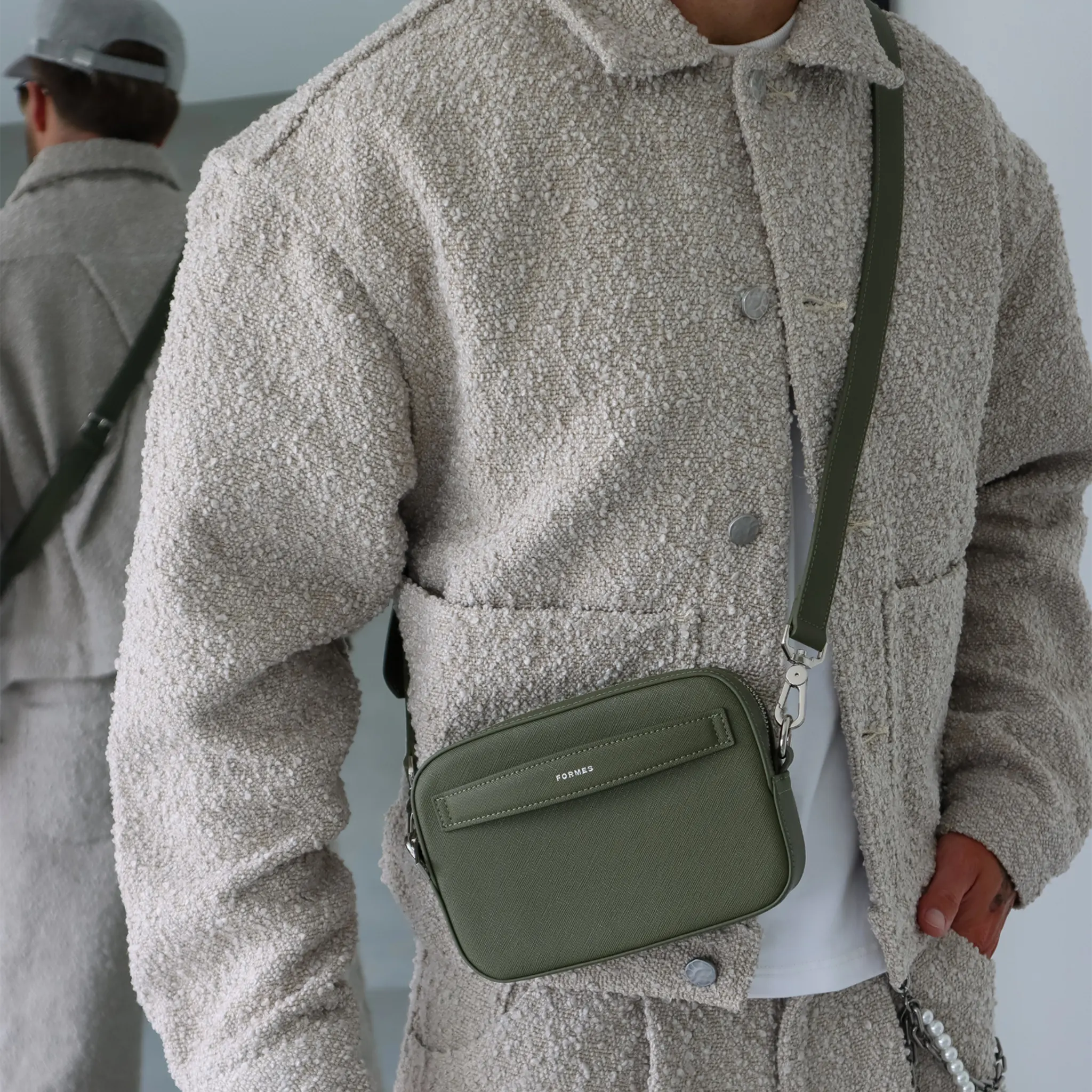Front Model View of Formes Adapt Verdal Mini Crossbody Bag