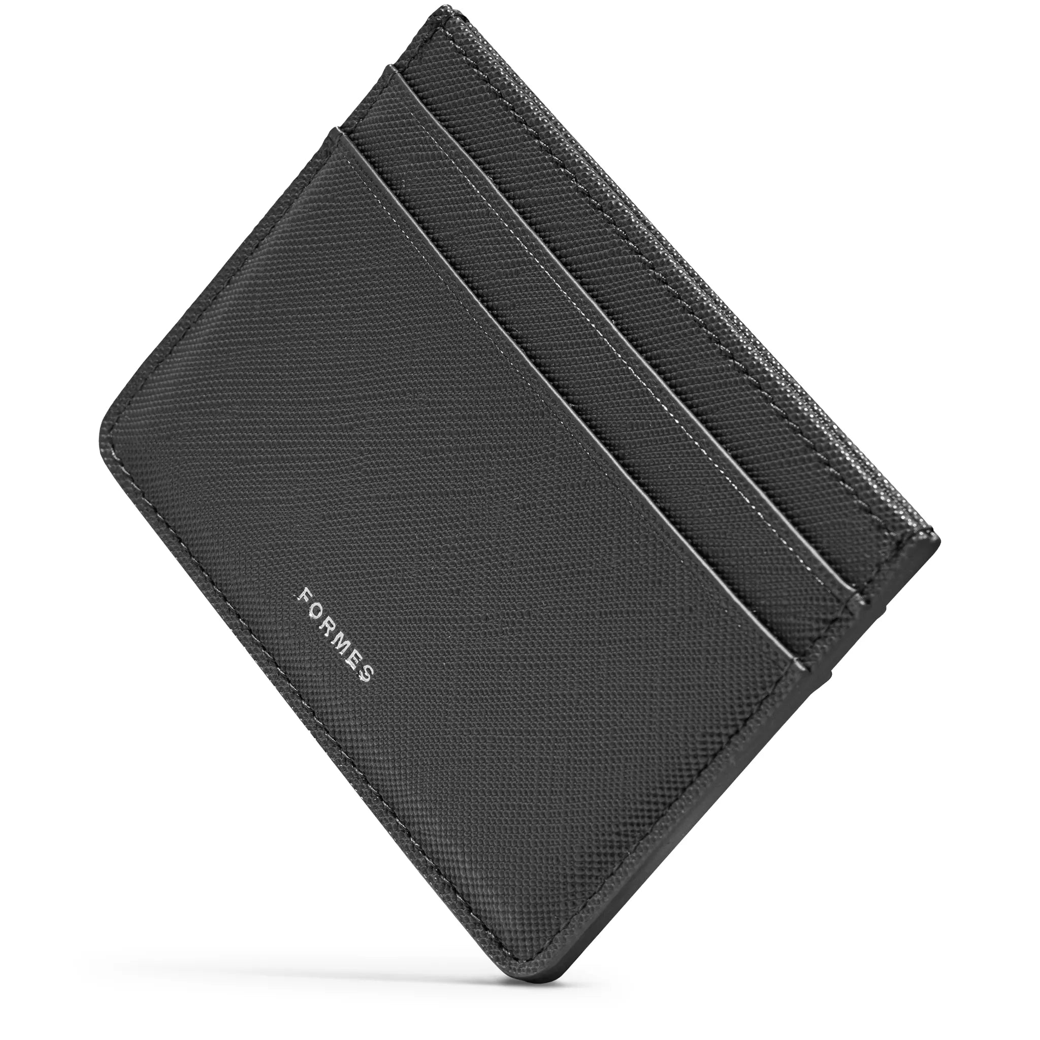 Front Side View of Formes Classic Nero Card Holder
