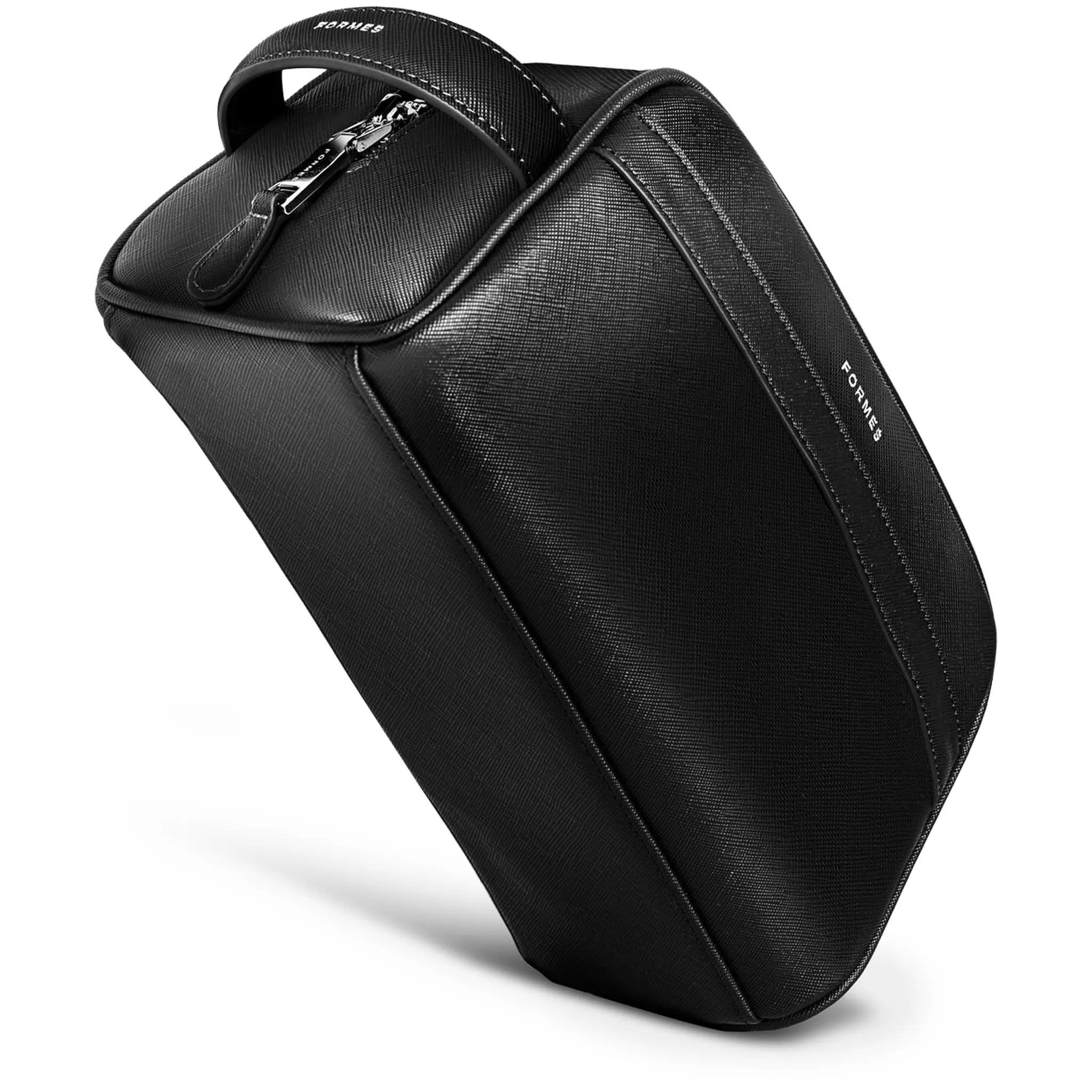 Front Side Lower View of Formes Luxe Nero Washbag