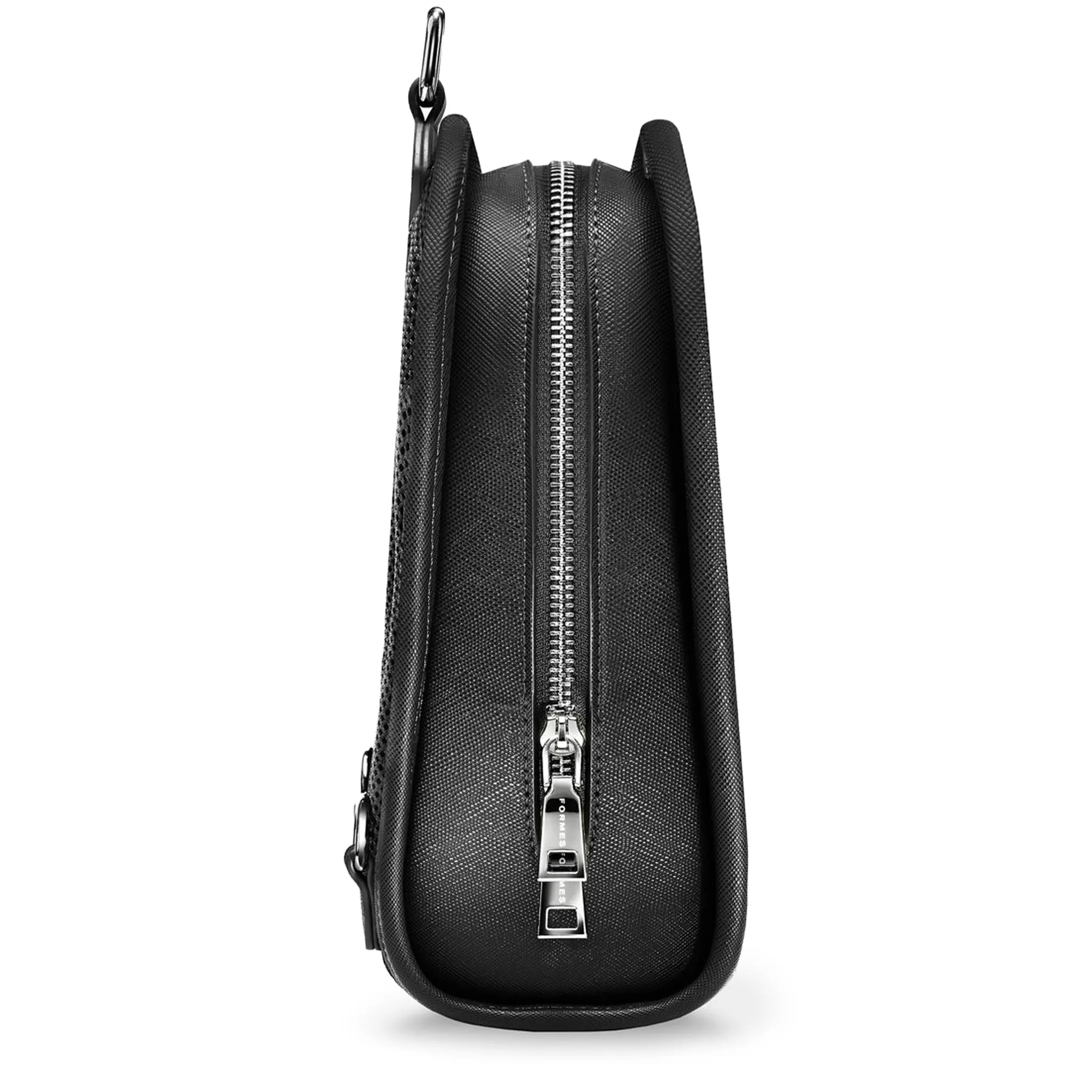 Side View of Formes Porto Sling Nero Crossbody Bag