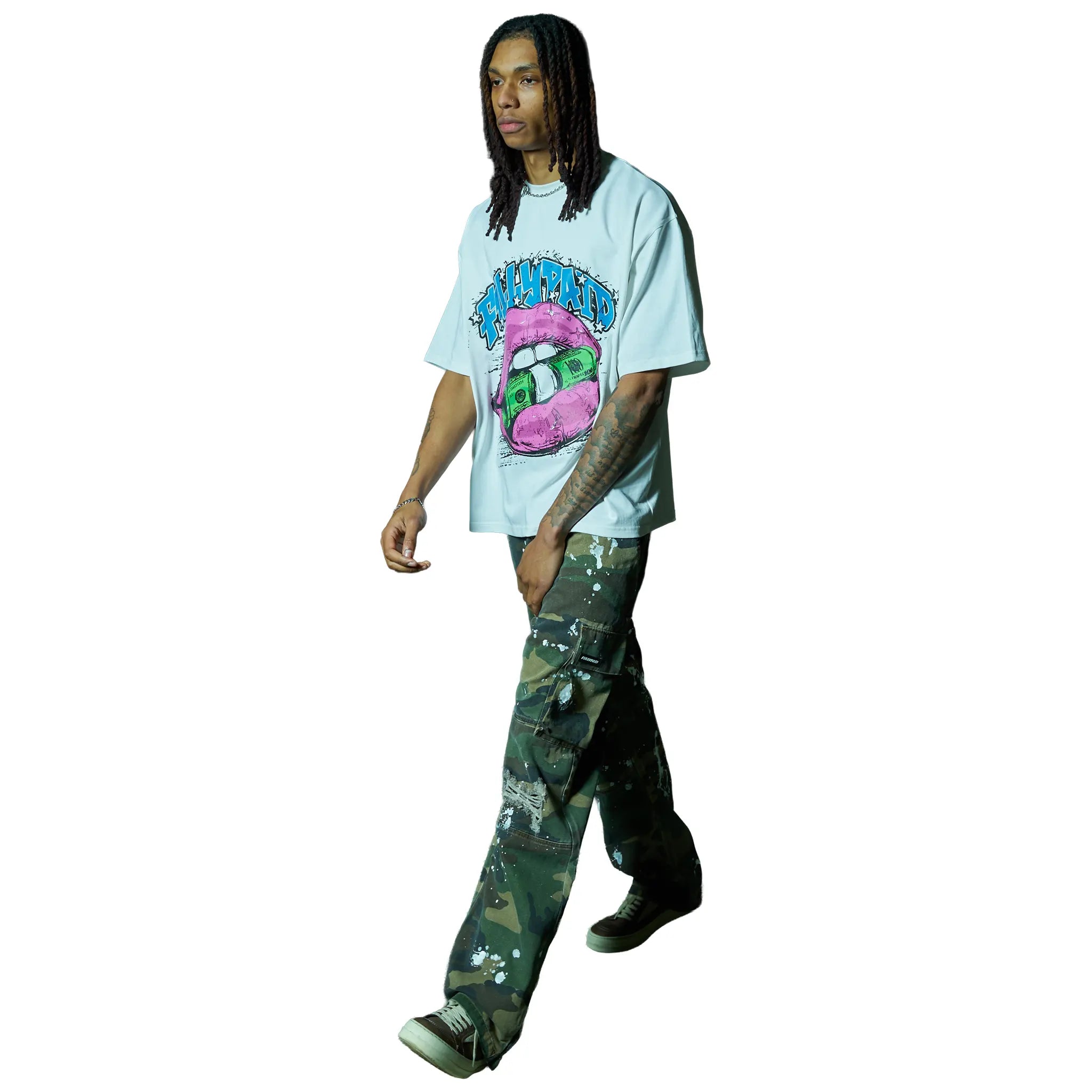 Model View of Fully Paid Camo Pants