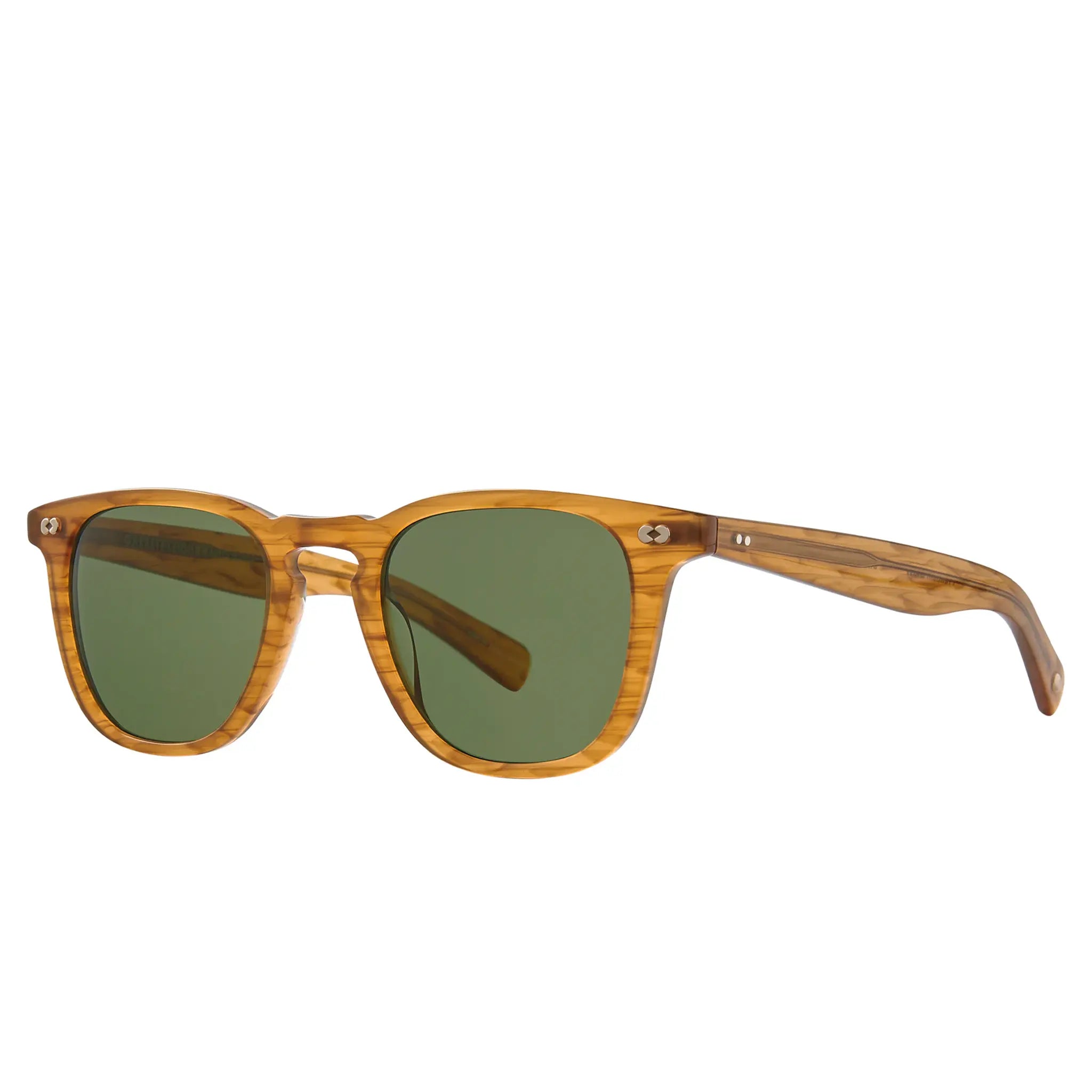 Front Side View of Garrett Leight Brooks X Forever Classic Butterscotch Sunglasses