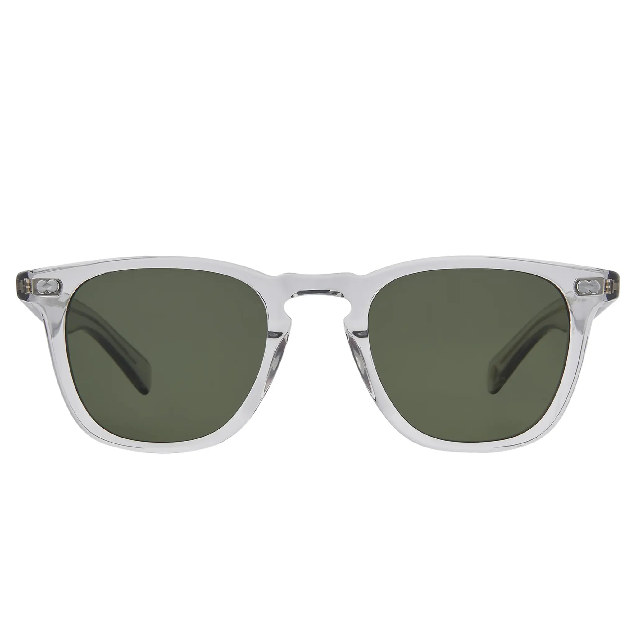 Front View of Garrett Leight Brooks X Forever Classic Light Light Grey Sunglasses