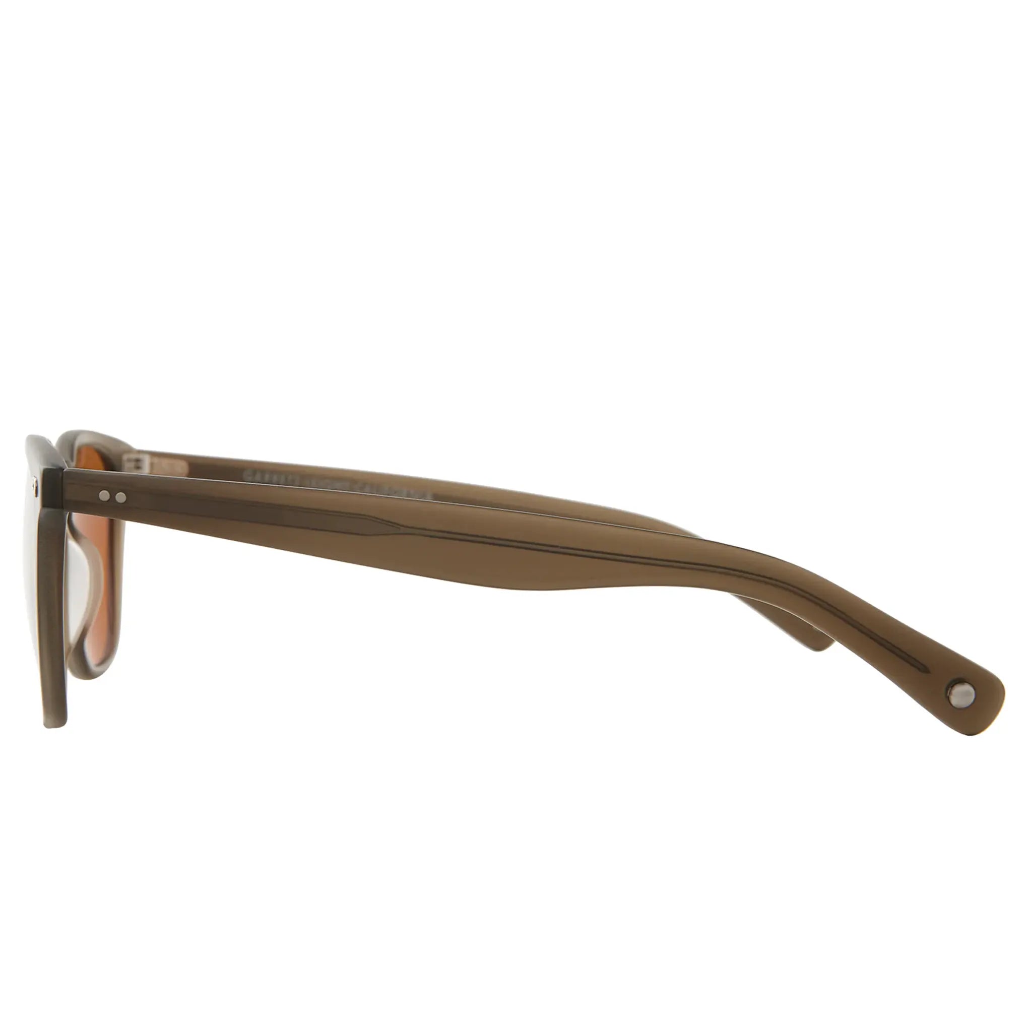 Side View of Garrett Leight Brooks X Forever Classic Matte Olio Sunglasses